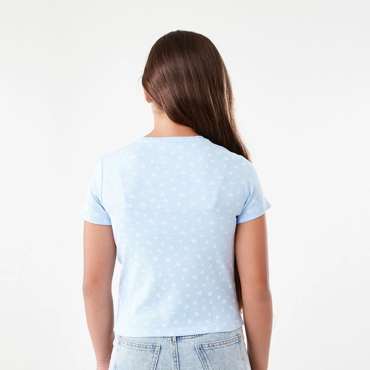 2 Short Sleeve Rib T-shirt Ditsy, 2 of 8