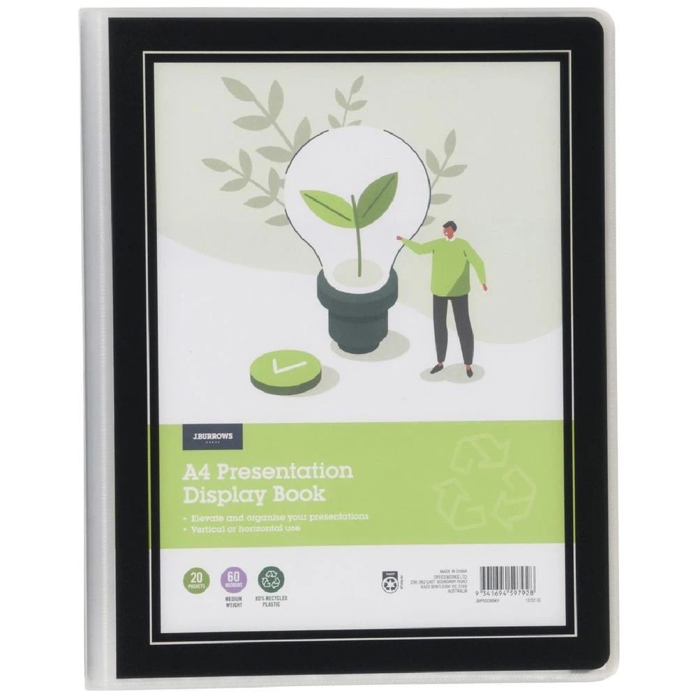 1 J.Burrows Presentation Display Book A4 Black, 1 of 4