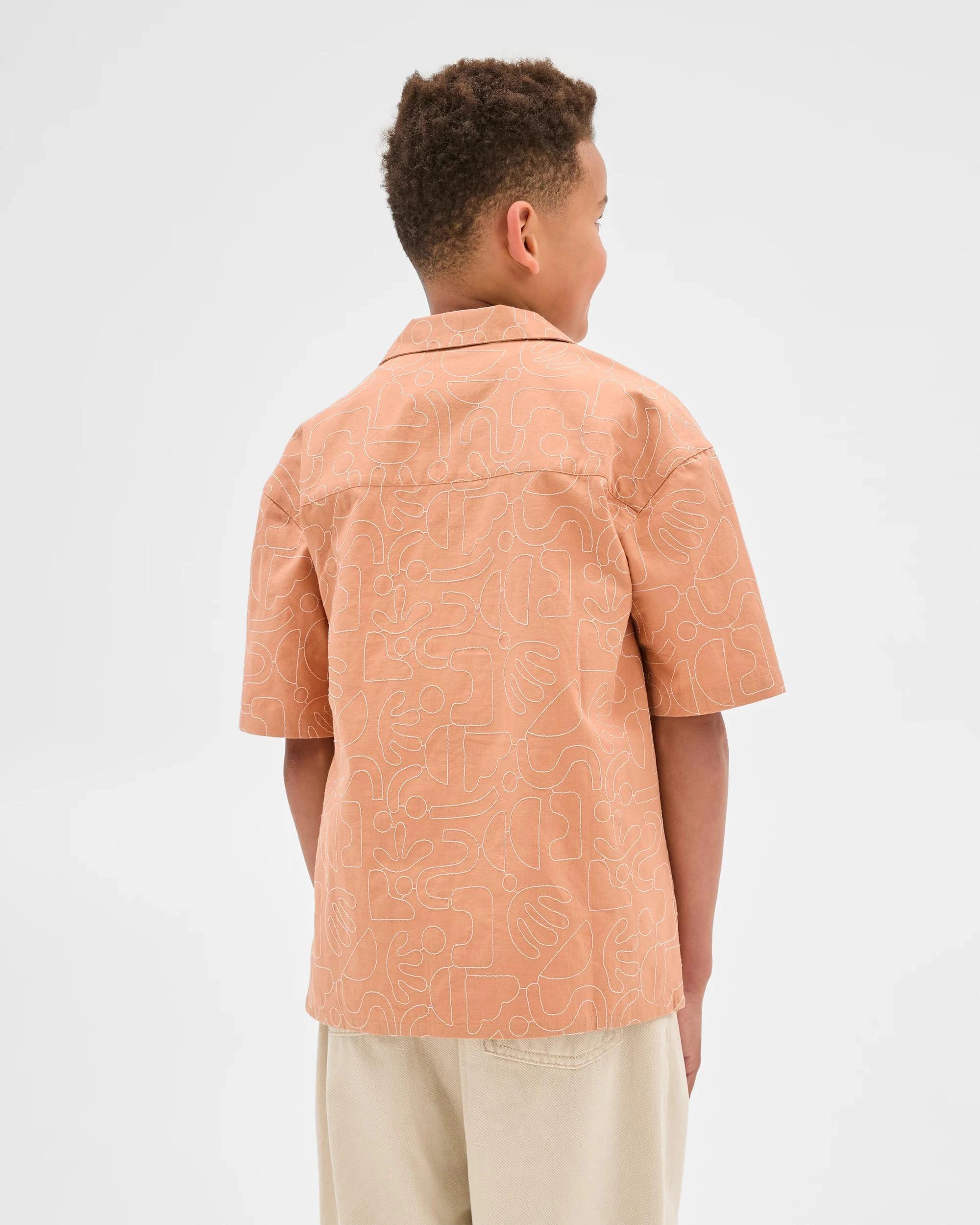 3 Target Short Sleeve Textured Shirt TOASTED NUT, 3 of 5