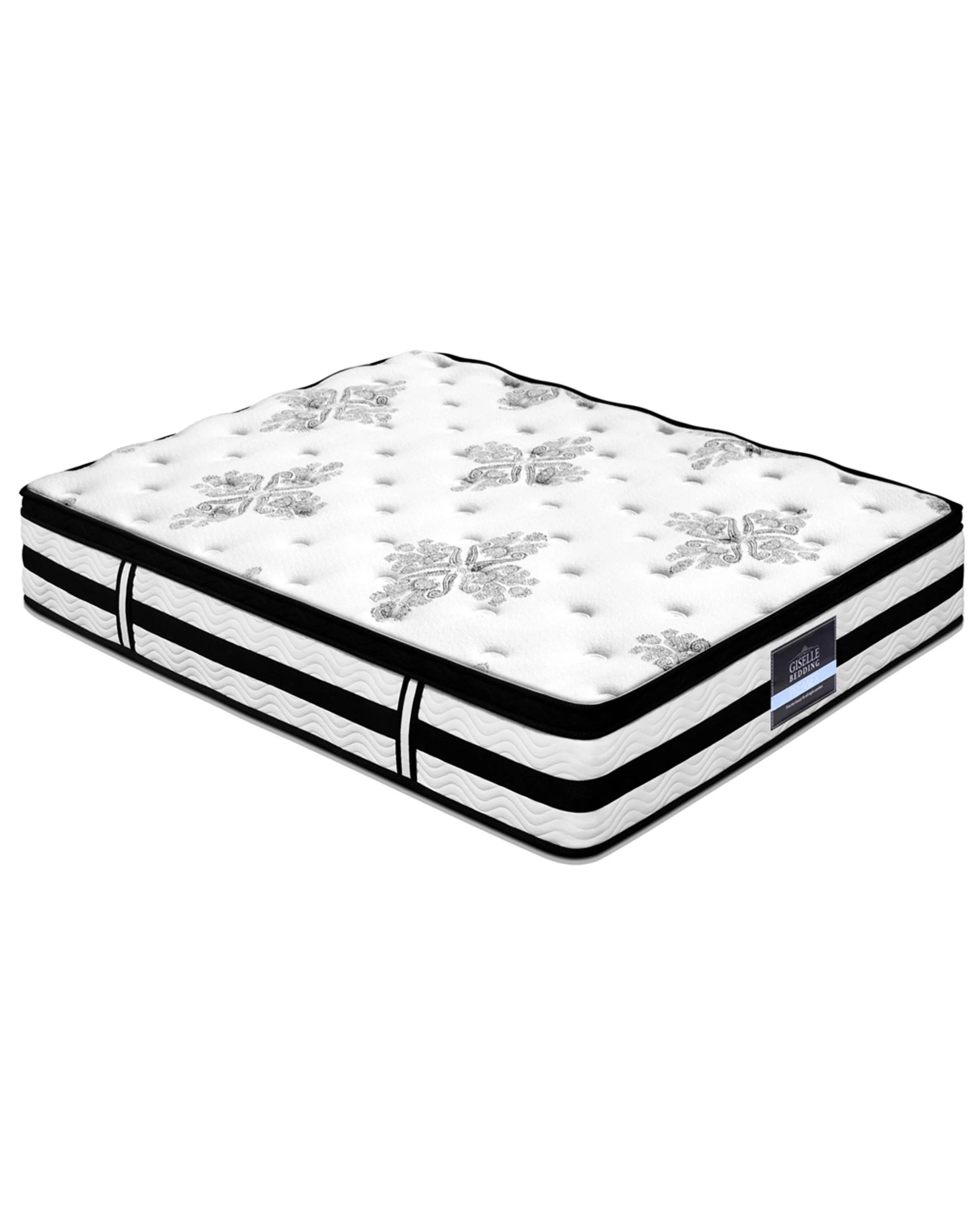 1 Giselle Bedding 34cm Mattress Euro Top Pocket Spring King - King Bed - Multi, 1 of 6