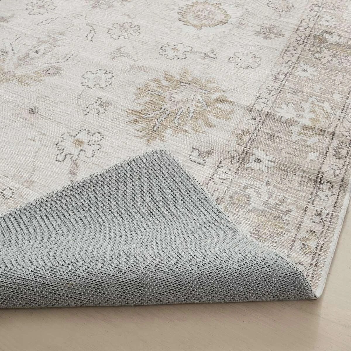 3 Amir Washable Rug - Beige, Large - 235cm x 160cm, 3 of 8