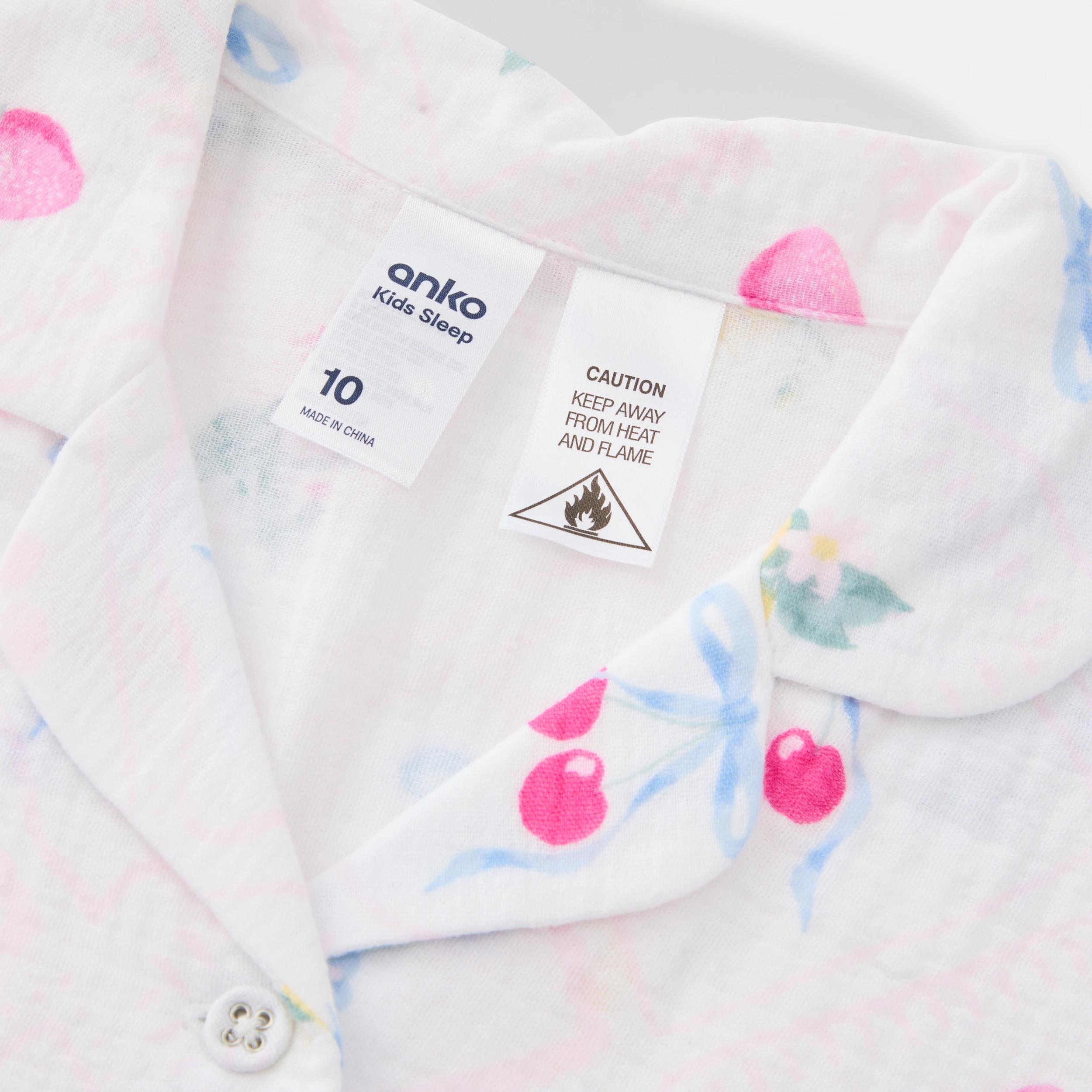 8 Short Sleeve Woven Pyjama Set PATCHWORK FRUIT, 8 of 9