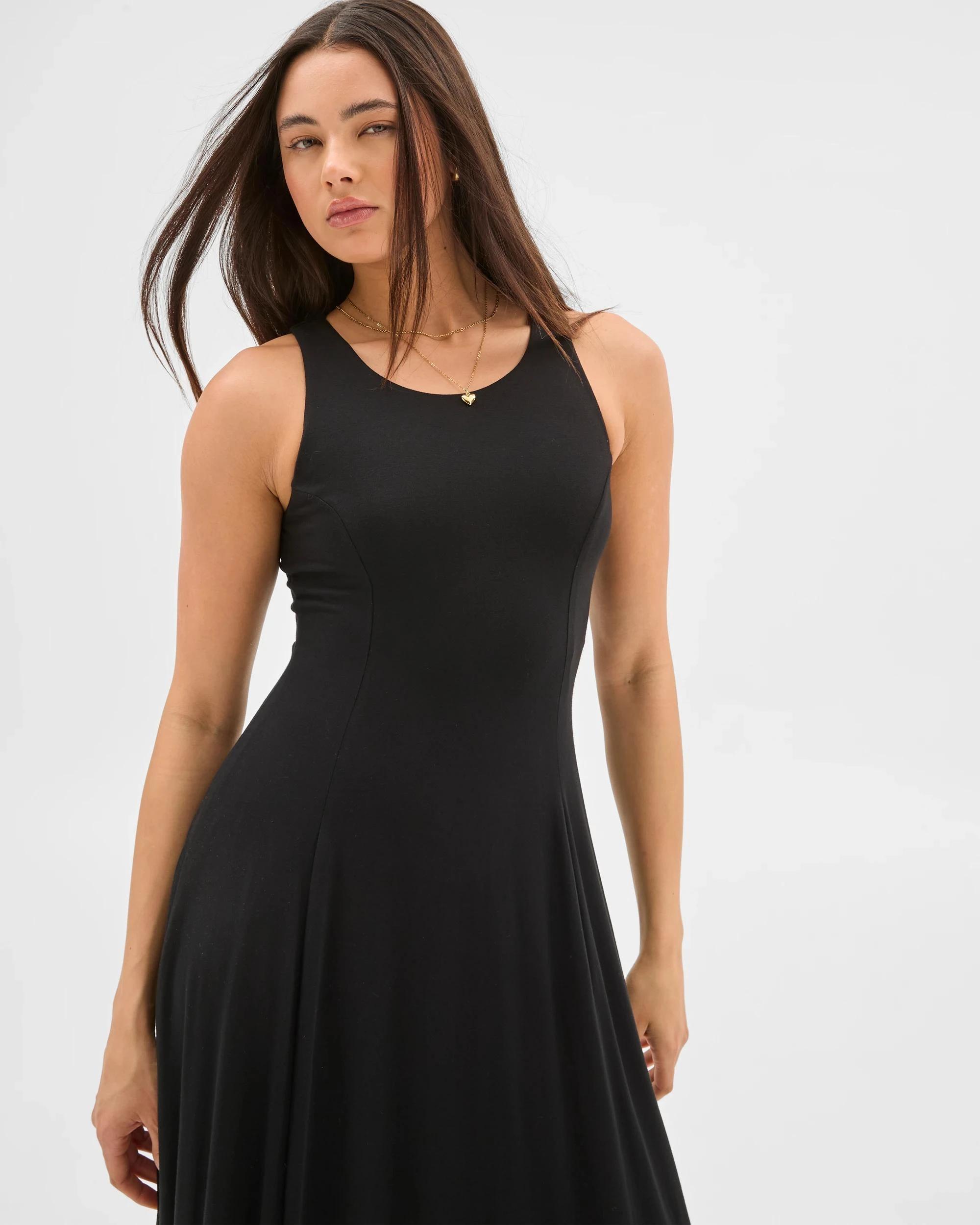 4 Target Drape Dress - Lily Loves BLACK, 4 of 5
