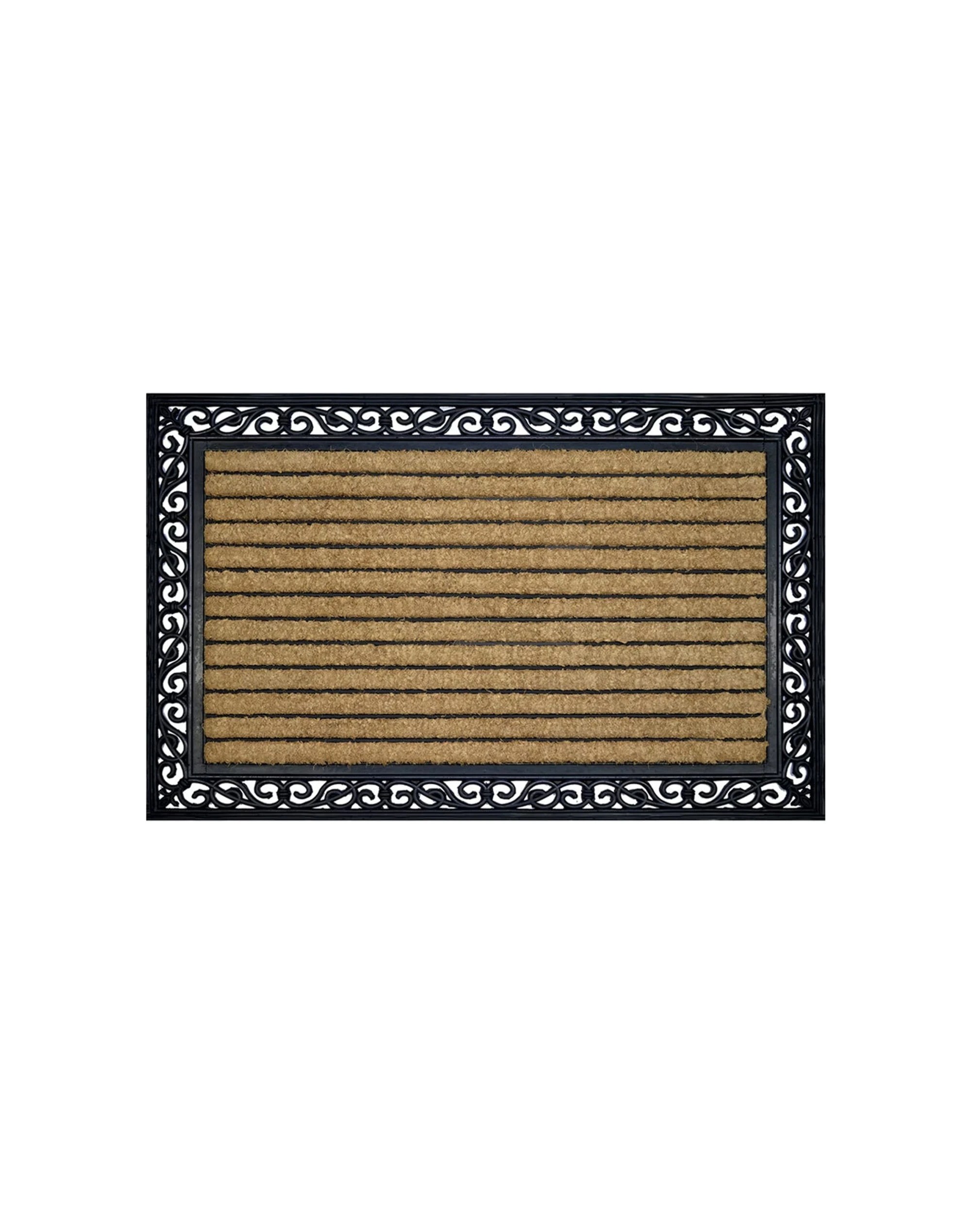 1 Solemate Rubber Coir Ribbed Large 120x76cm Functional Outdoor Front Doormat
 - Brown, 1 of 3