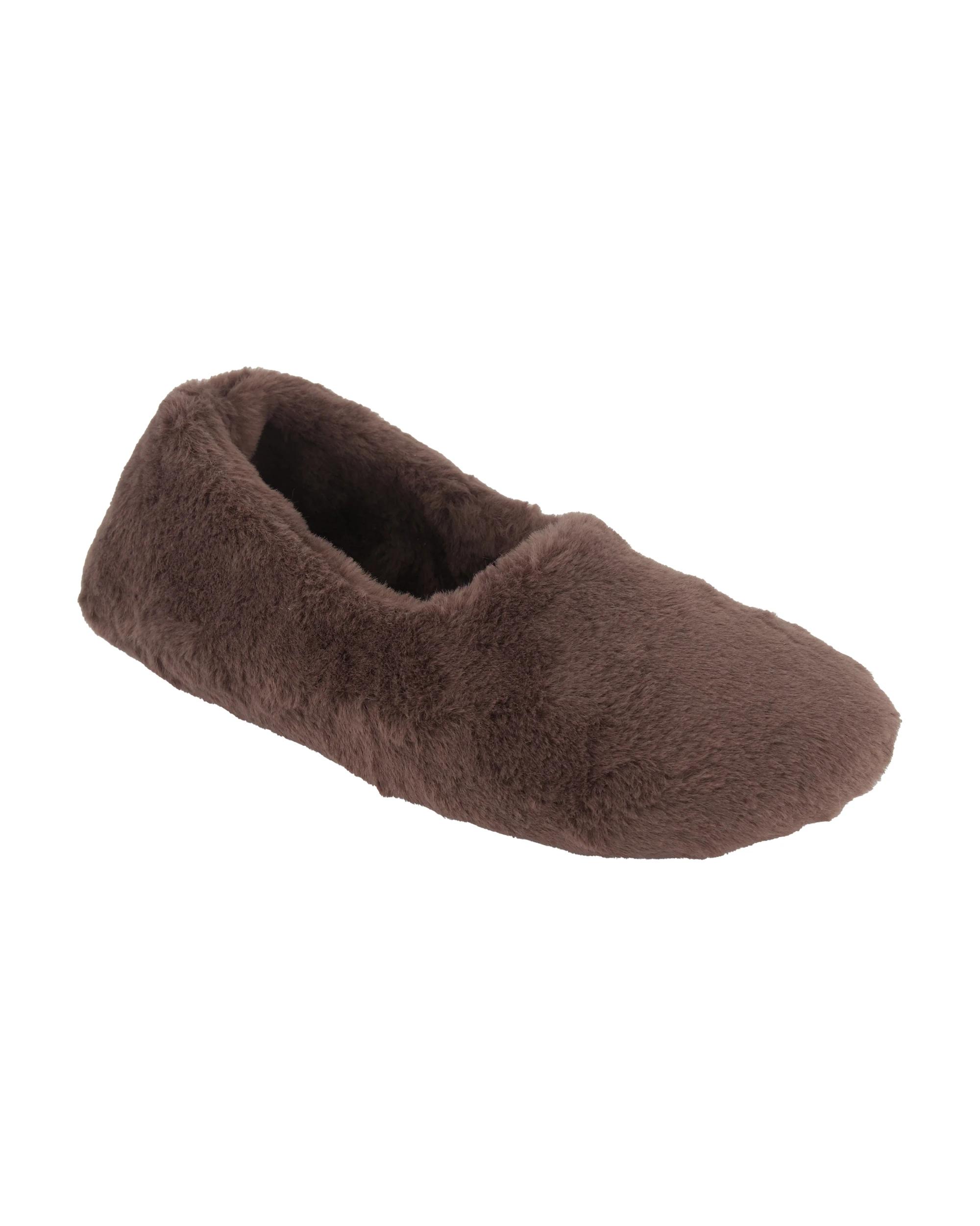 1 Furry Ballet Slippers Mocha, 1 of 3