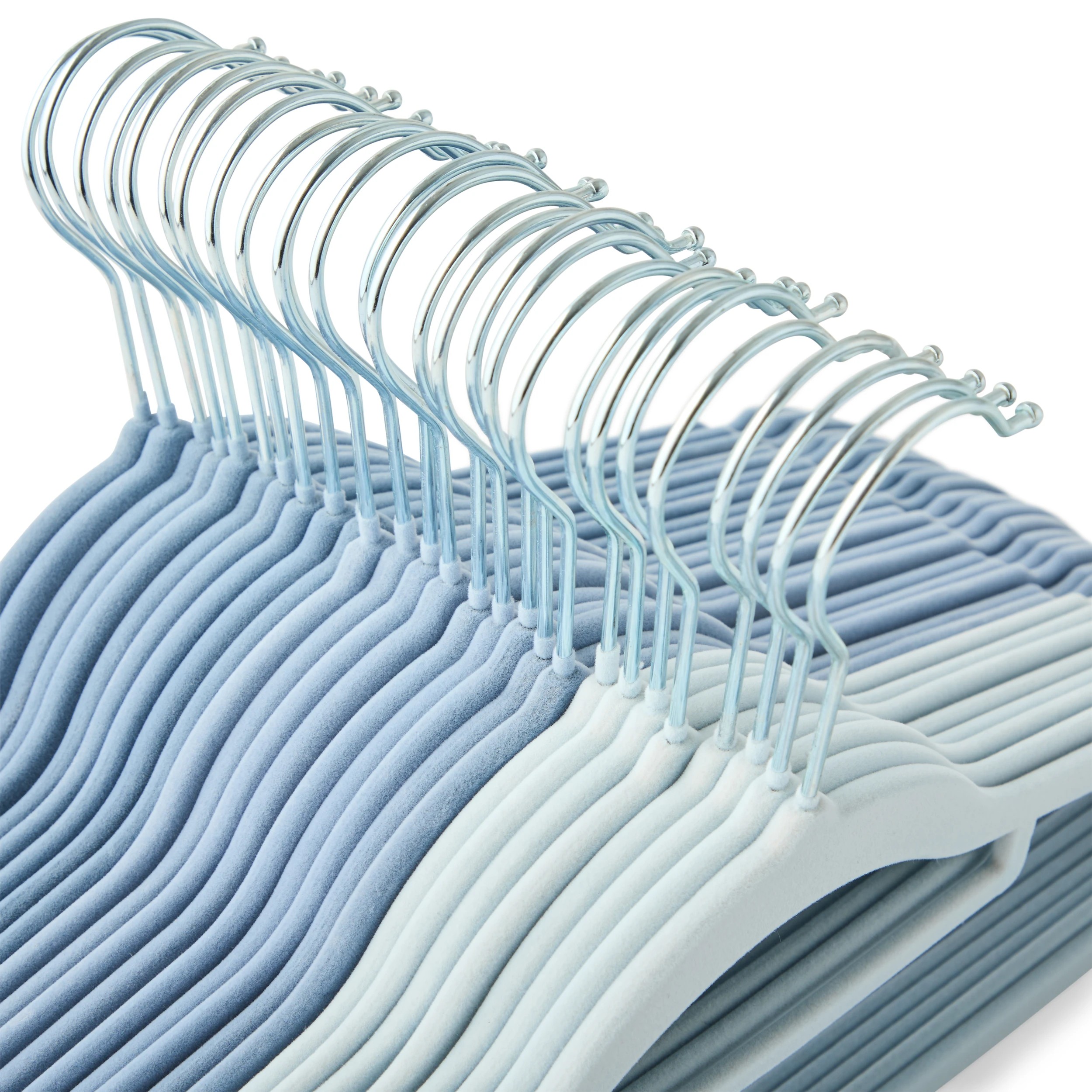7 30 Pack Flocked Hangers - Blue, 7 of 8