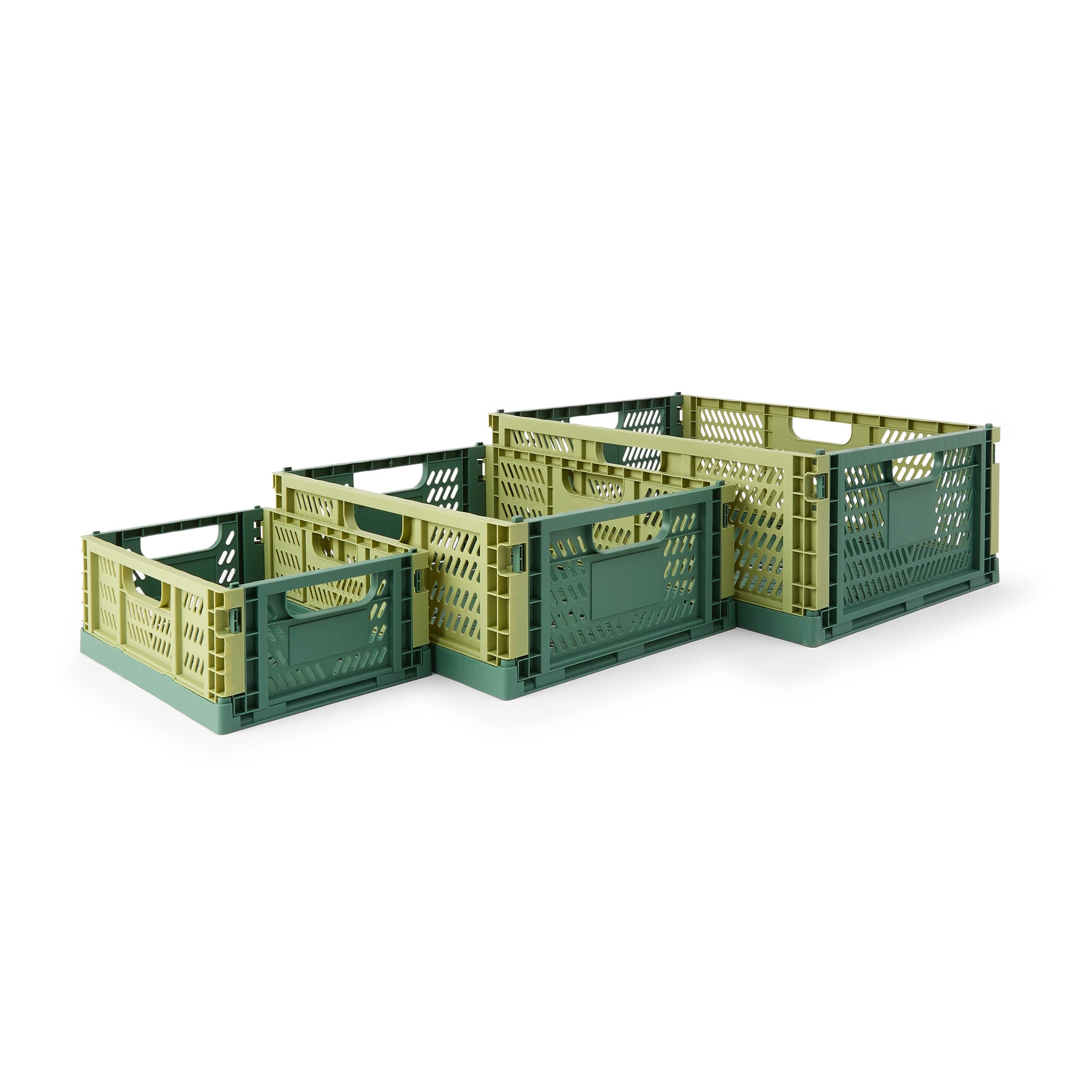 8 30L Collapsible Crate - Large, Green, 8 of 8