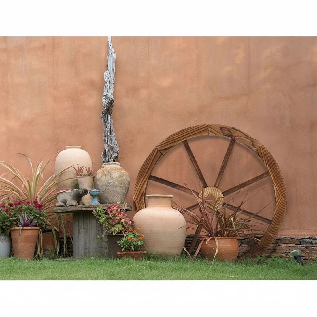 7 Gardeon Garden Decor Outdoor Ornament Wooden Wagon - Natural, 7 of 7