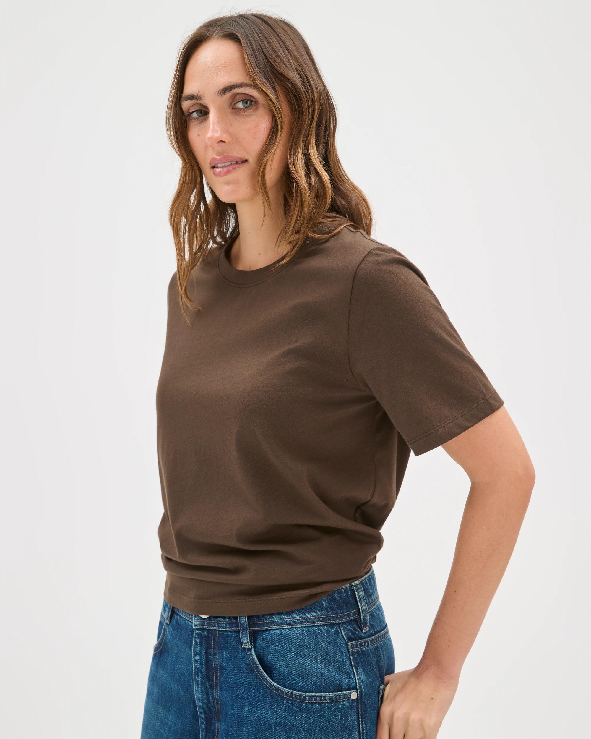 4 Target Australian Cotton Classic T-Shirt COFFEE BEAN, 4 of 7
