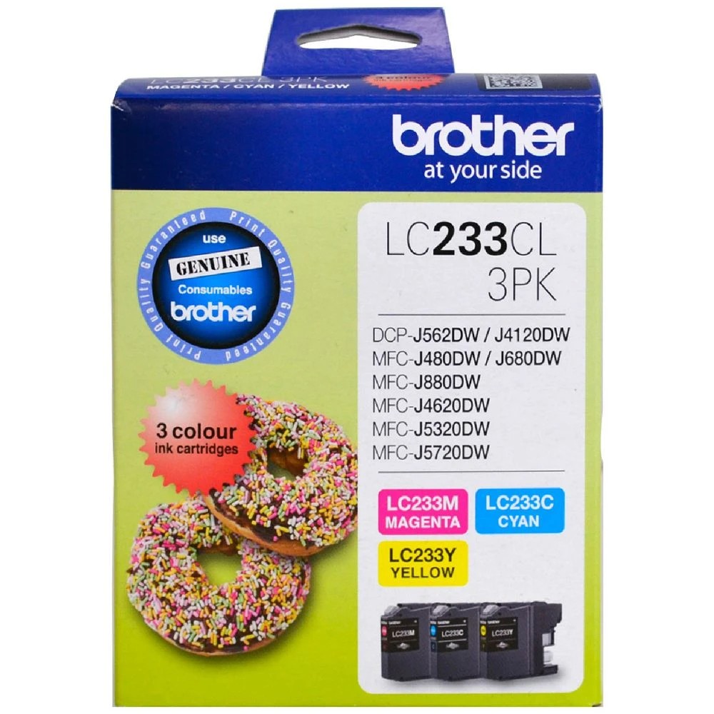 1 Brother LC 233 Ink Cartridges 3 Colour Value Pack, 1 of 2