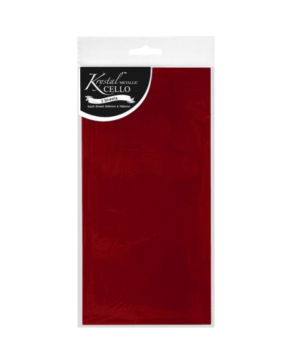 Artwrap Krystal Cellophane 2 Sheets - Red