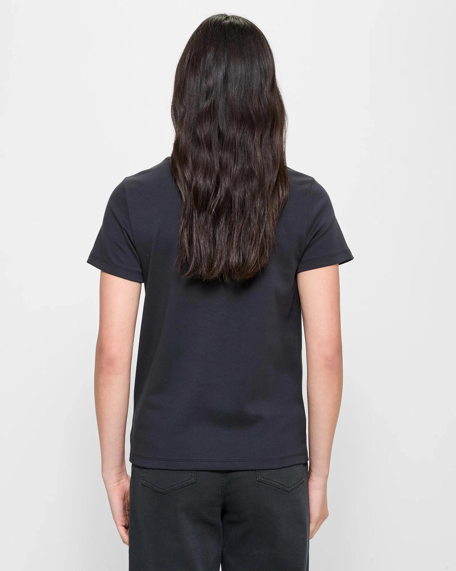 4 Target Australian Cotton Interlock Neat T-Shirt BLACK, 4 of 5