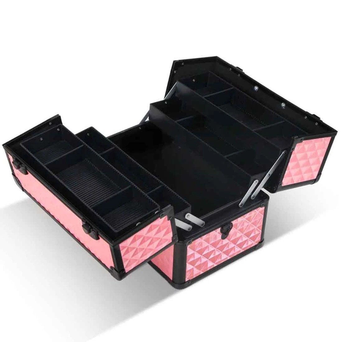 3 Embellir Beauty Case Makeup Travel Bag Organiser Storage Large Jewellery Box - Multi, 3 of 8