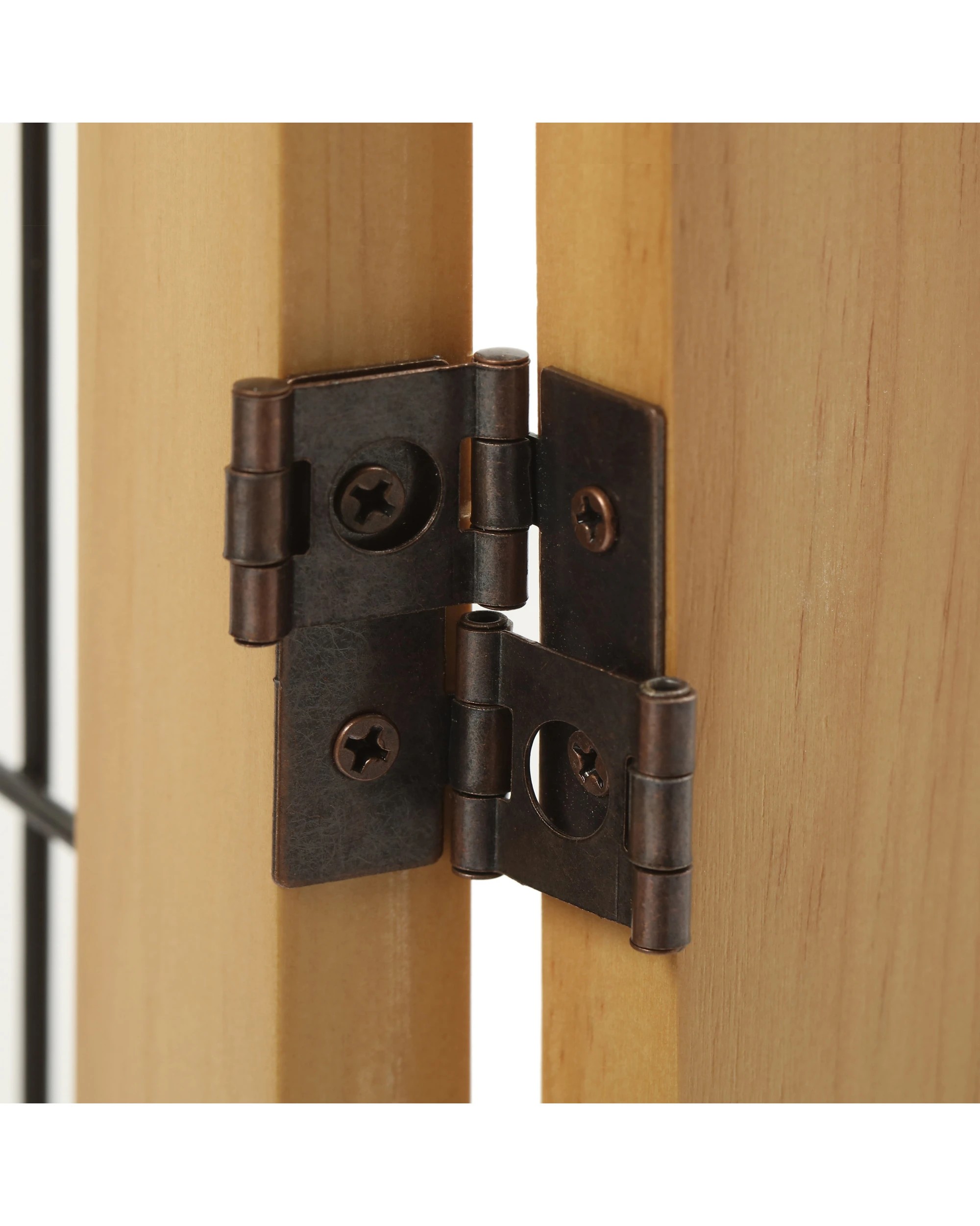 3 Charlie's Nature Freestanding Wood/Metal Pet Gate Natural Pinewood 4 Panel - Natural and Black, 3 of 5