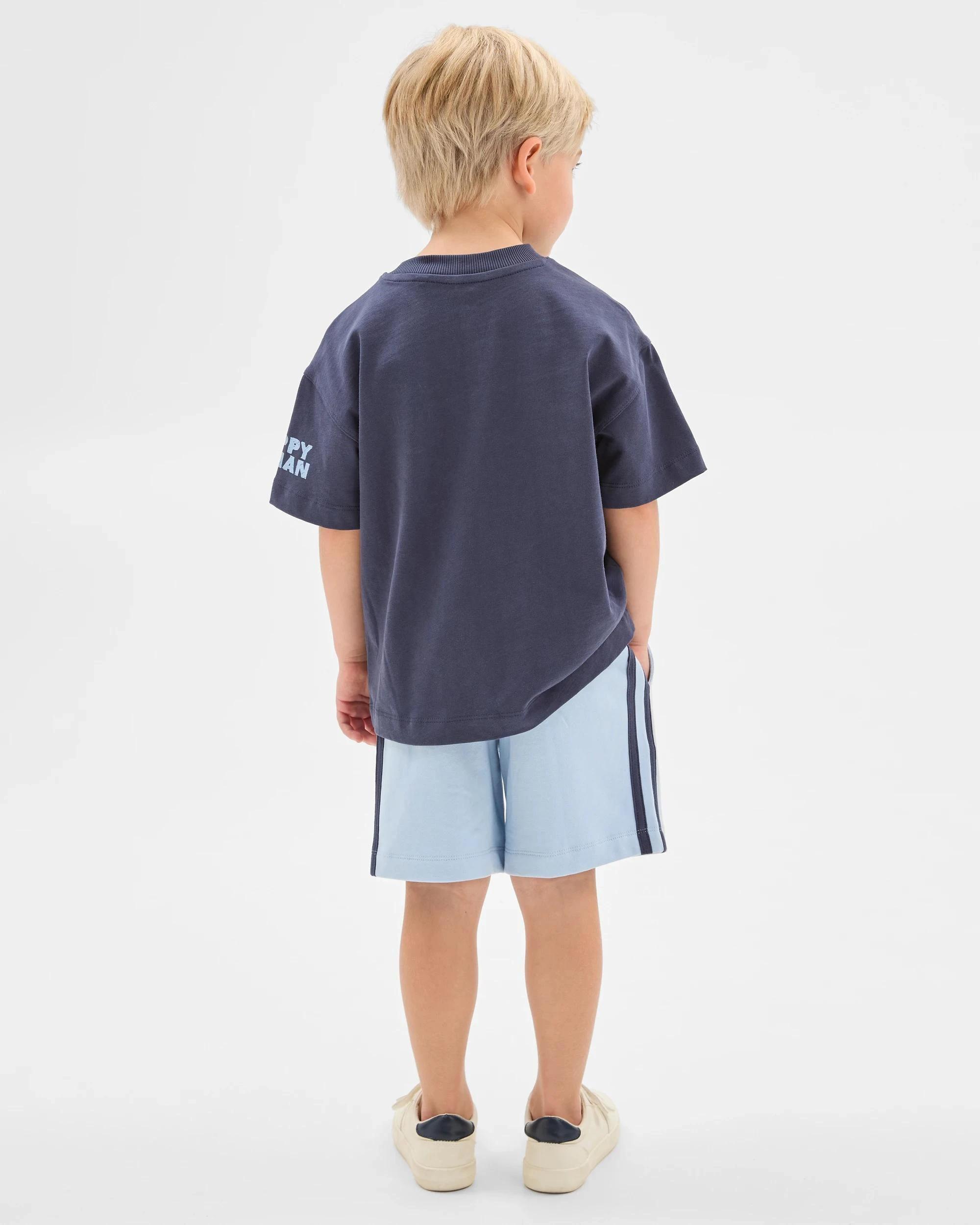 4 Target Kids Australian Cotton T-Shirt and Short 2 Piece Set NAVY SMILE, 4 of 6