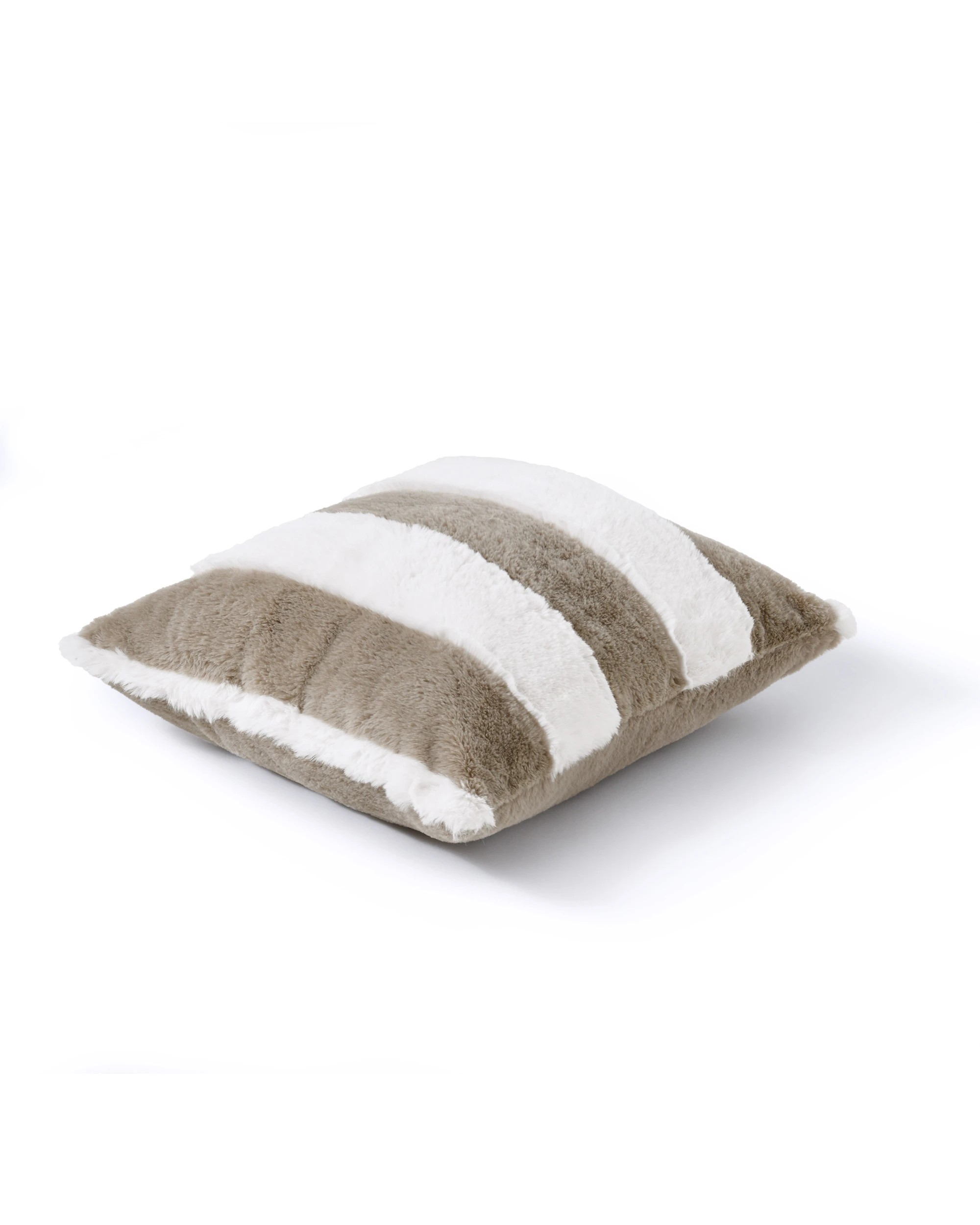 3 Dreamaker Denver Carved Stripe Faux Fur Cushion 50x50cm - Natural, 3 of 6