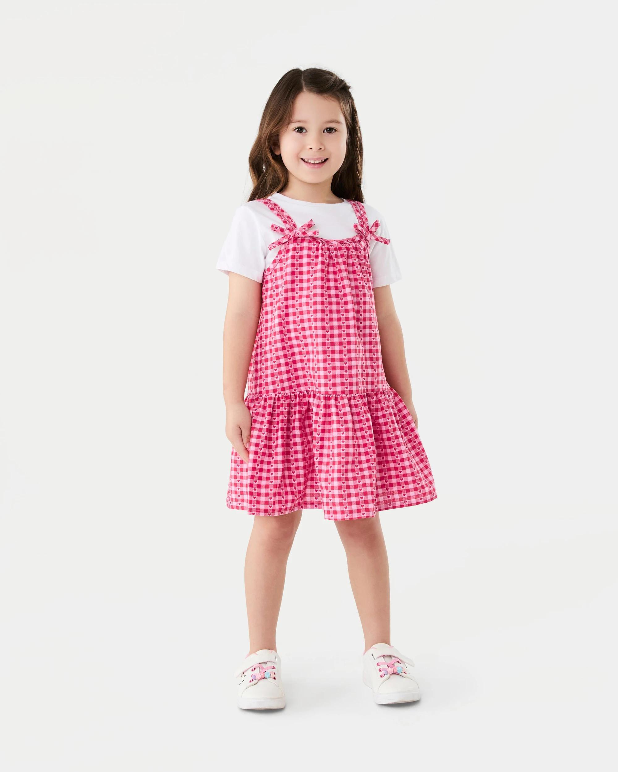 5 2 Piece Dress Set Red Check, 5 of 7