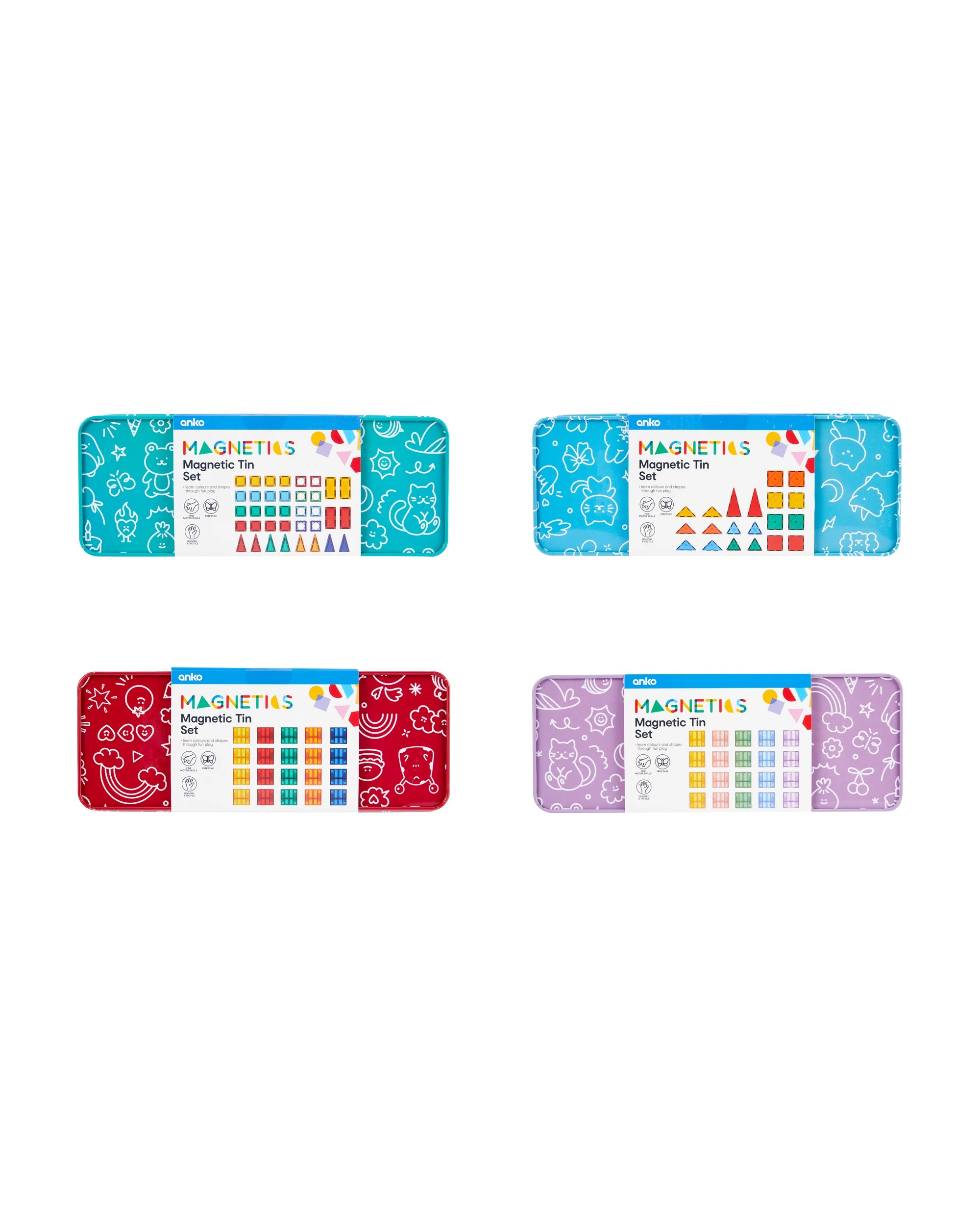 9 Magnetic Tin Set - Assorted, 9 of 9