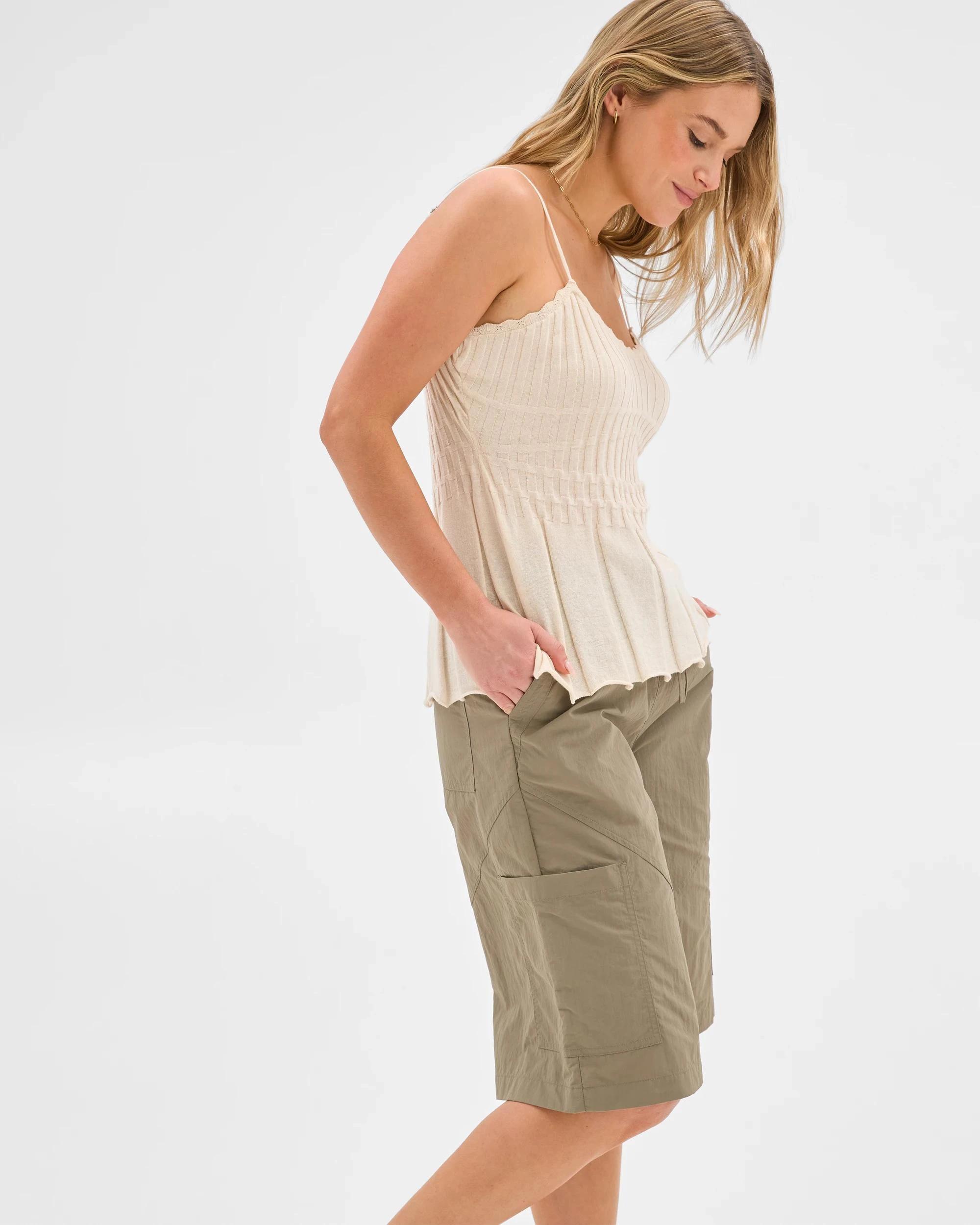 6 Lily Loves Technical Cargo Shorts SMOKEY OLIVE, 6 of 6