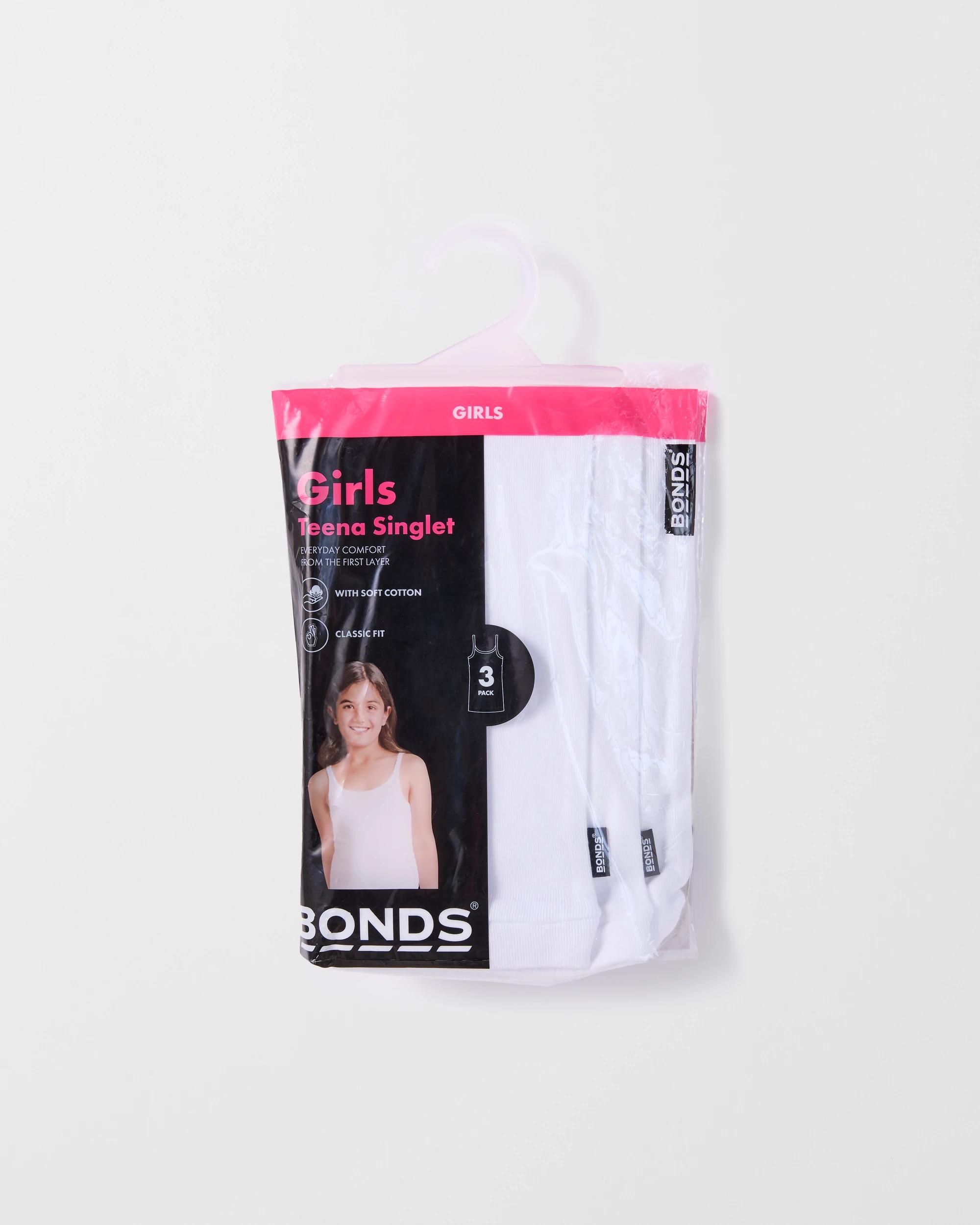 4 Bonds 3 Pack Singlets WHITE, 4 of 4