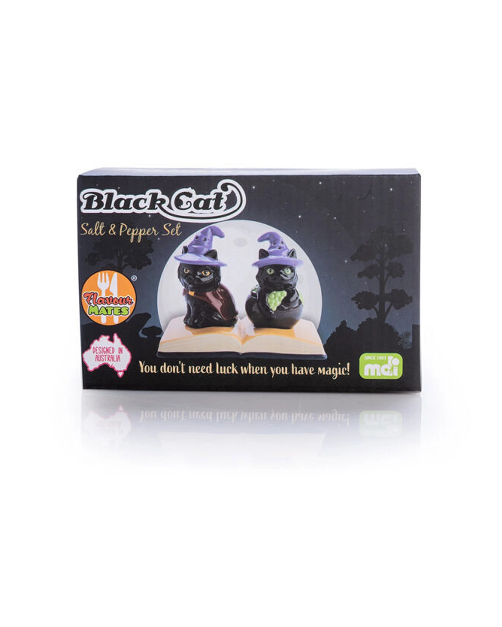 5 Flavour Mates 2pc 3D Salt & Pepper Shaker Set 14.5x8.5x11cm Cats - Black, 5 of 5