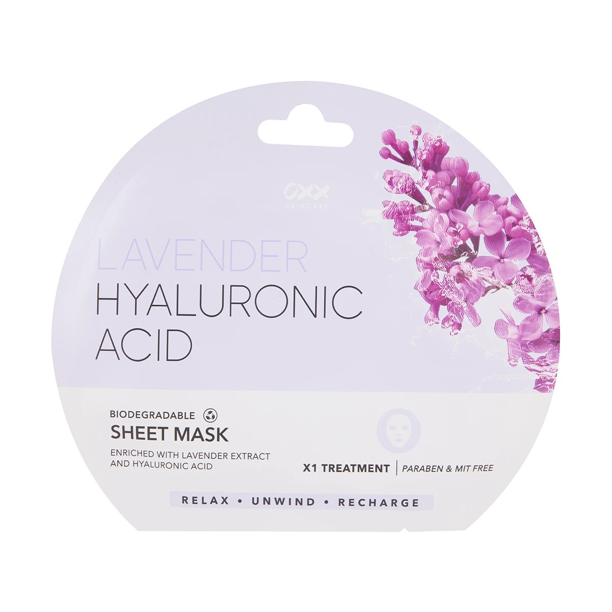 1 OXX Skincare Sheet Mask - Hyaluronic Acid and Lavender Extract, 1 of 3