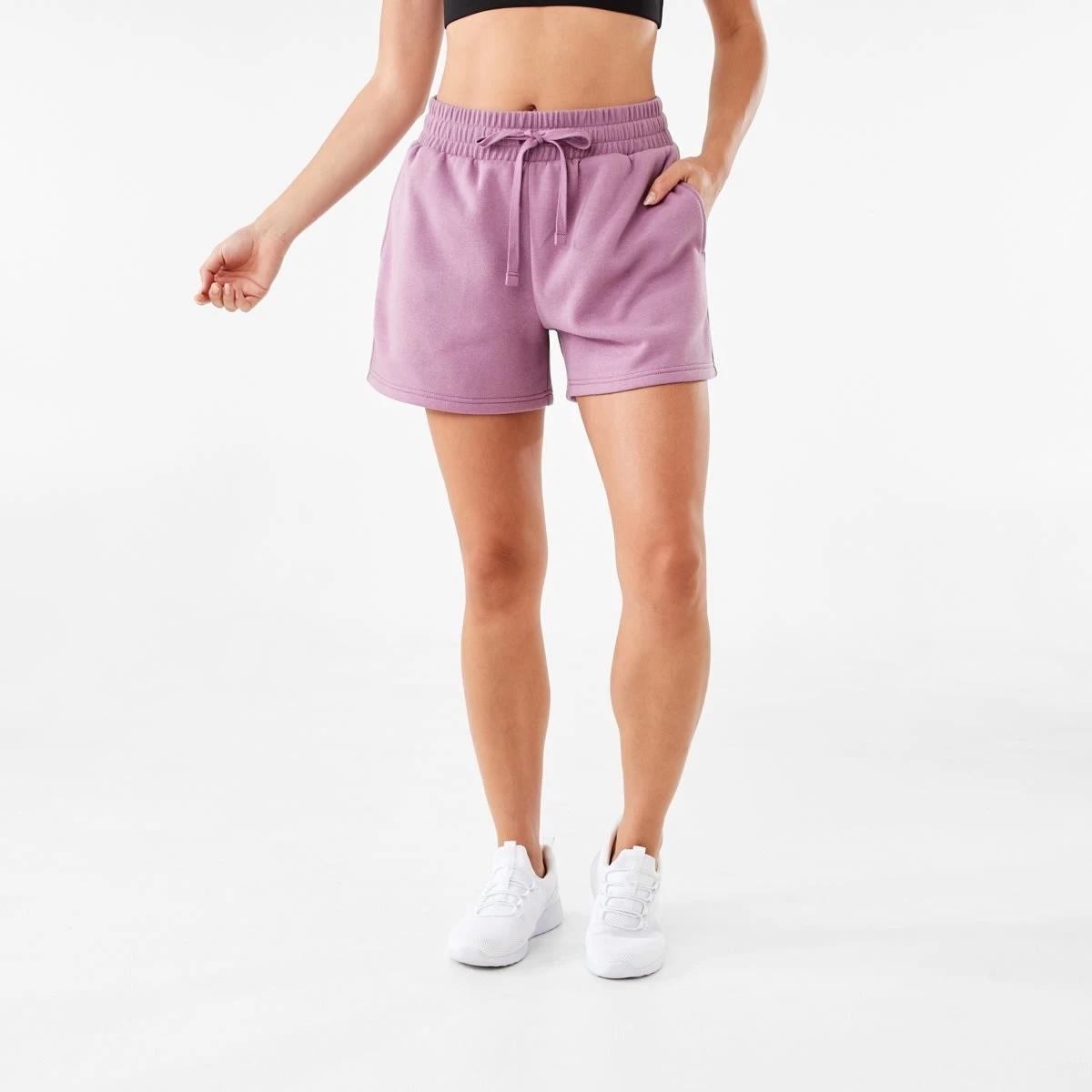 6 Active Womens Fleece Shorts Pur Demure, 6 of 6