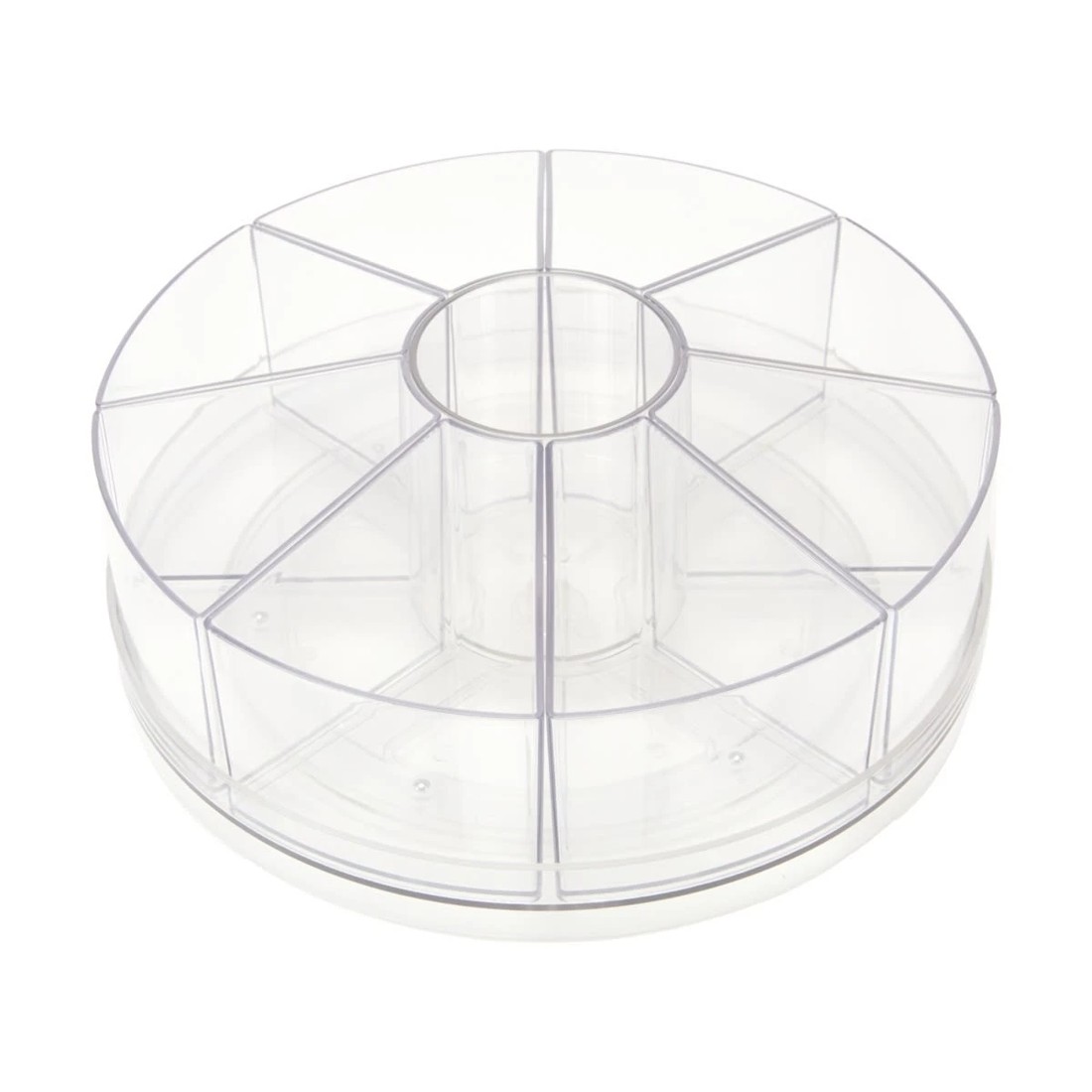 1 Rotating Desk Organiser 9 Cup - Clear, 1 of 5