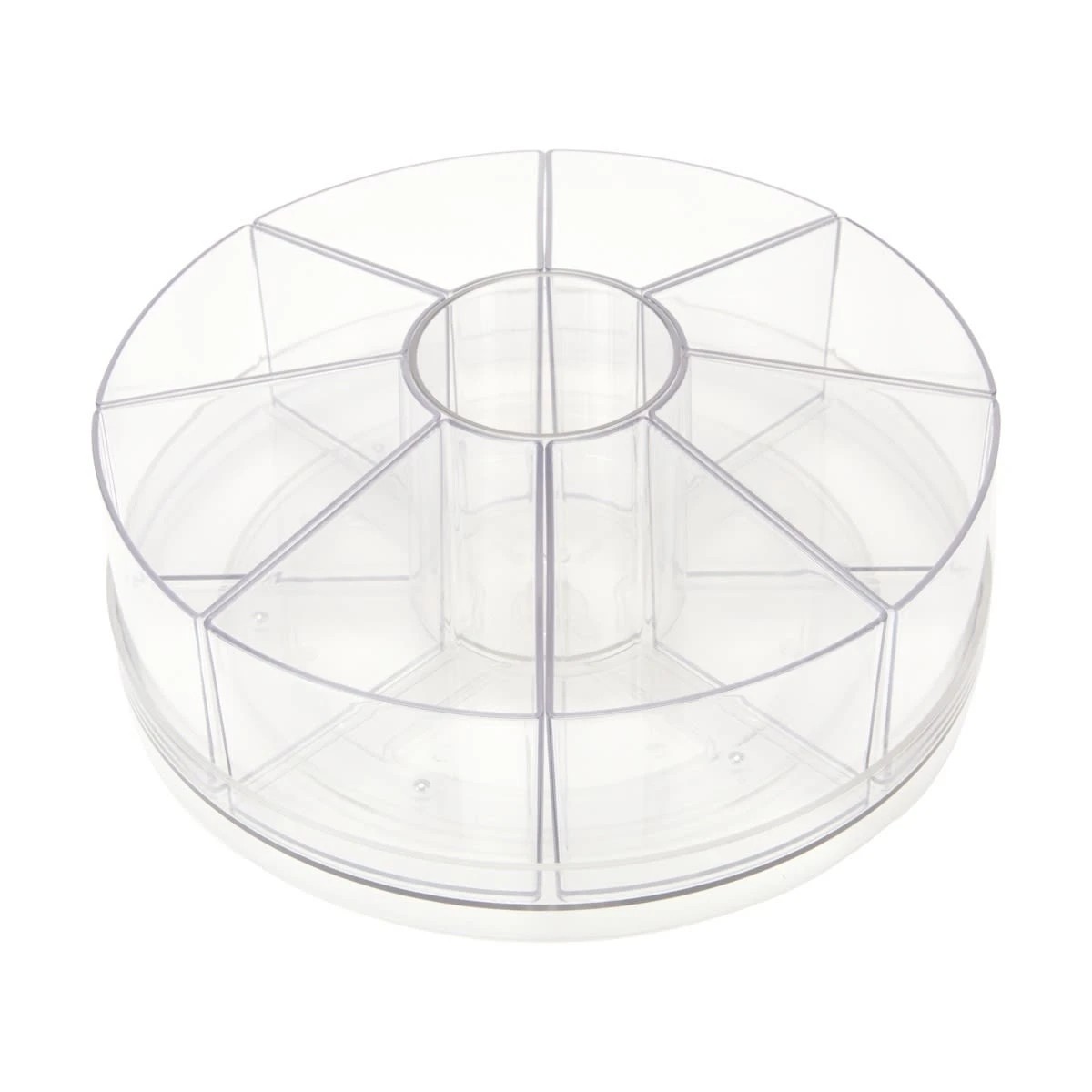 1 Rotating Desk Organiser 9 Cup - Clear, 1 of 5