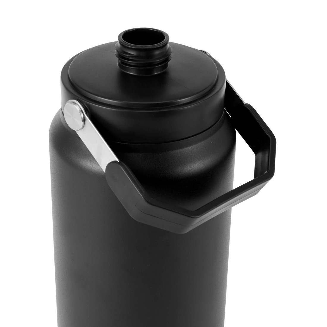 2 2L Black Stainless Steel Top Handle Drink Bottle, 2 of 6