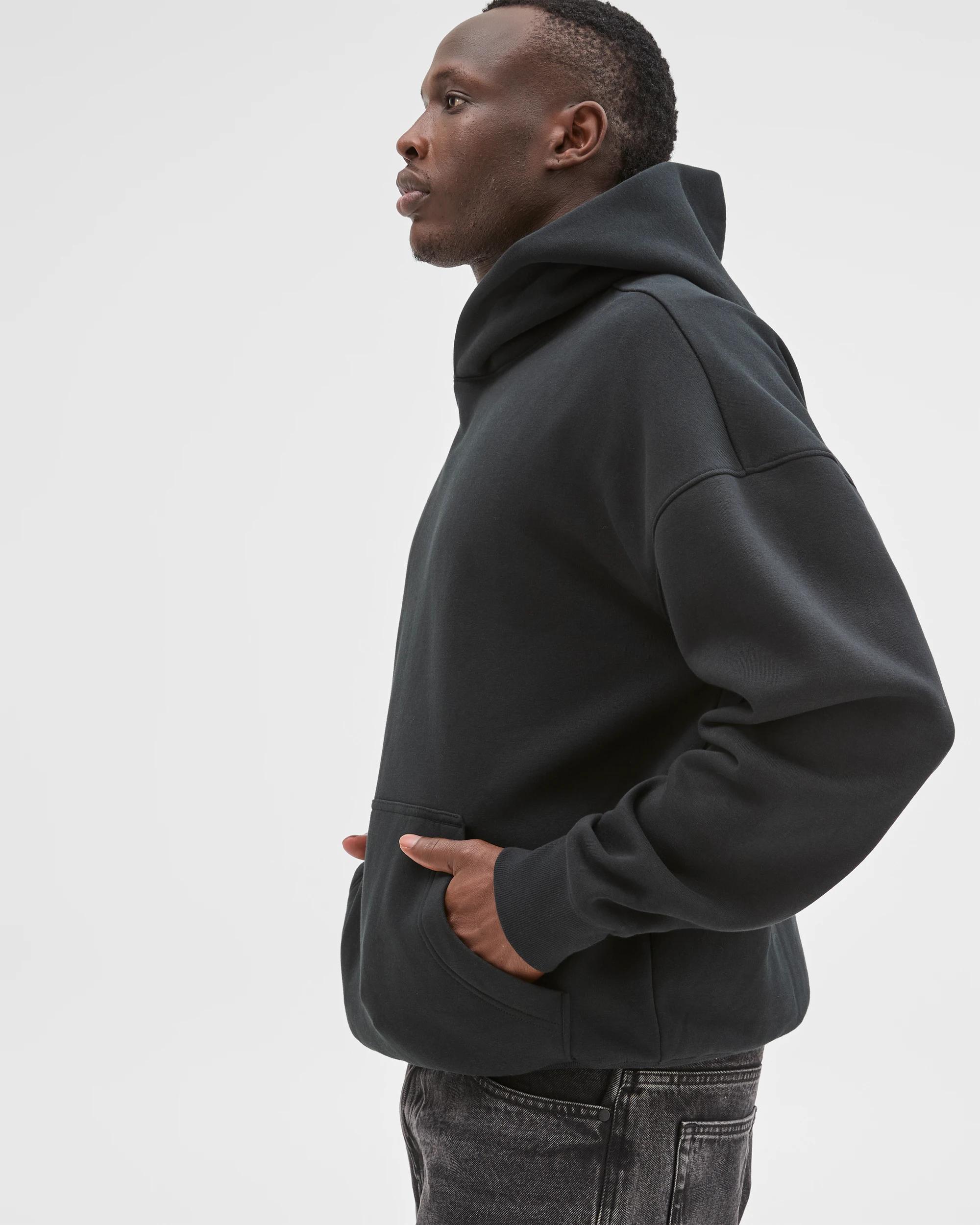 6 Commons Australian Cotton Blend Heavyweight Oversized Hoodie BLACK, 6 of 7