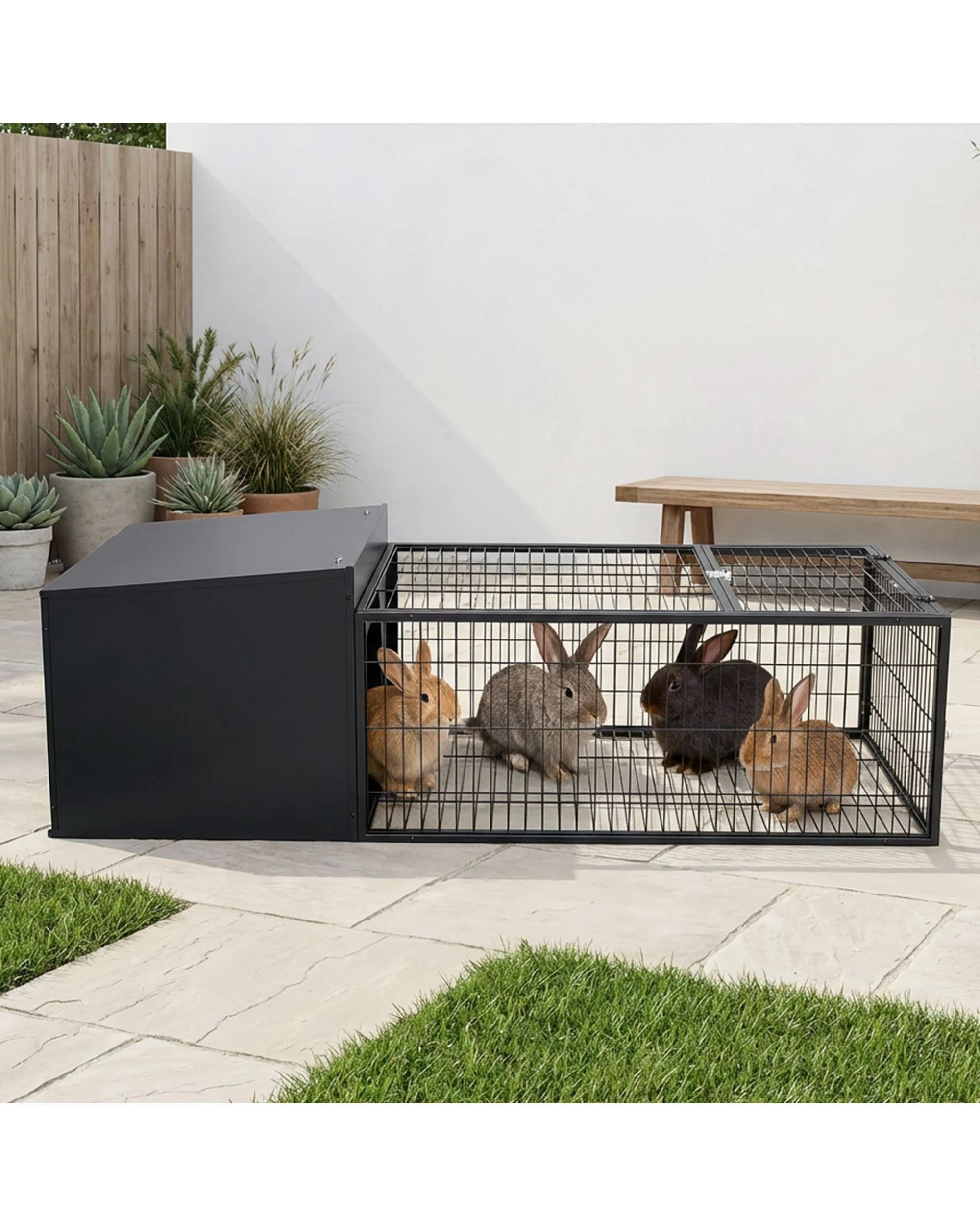 3 Advwin Rabbit Hutch 125x55cm Bunny Cage Guinea Pig Cage Pet Cage, 3 of 9