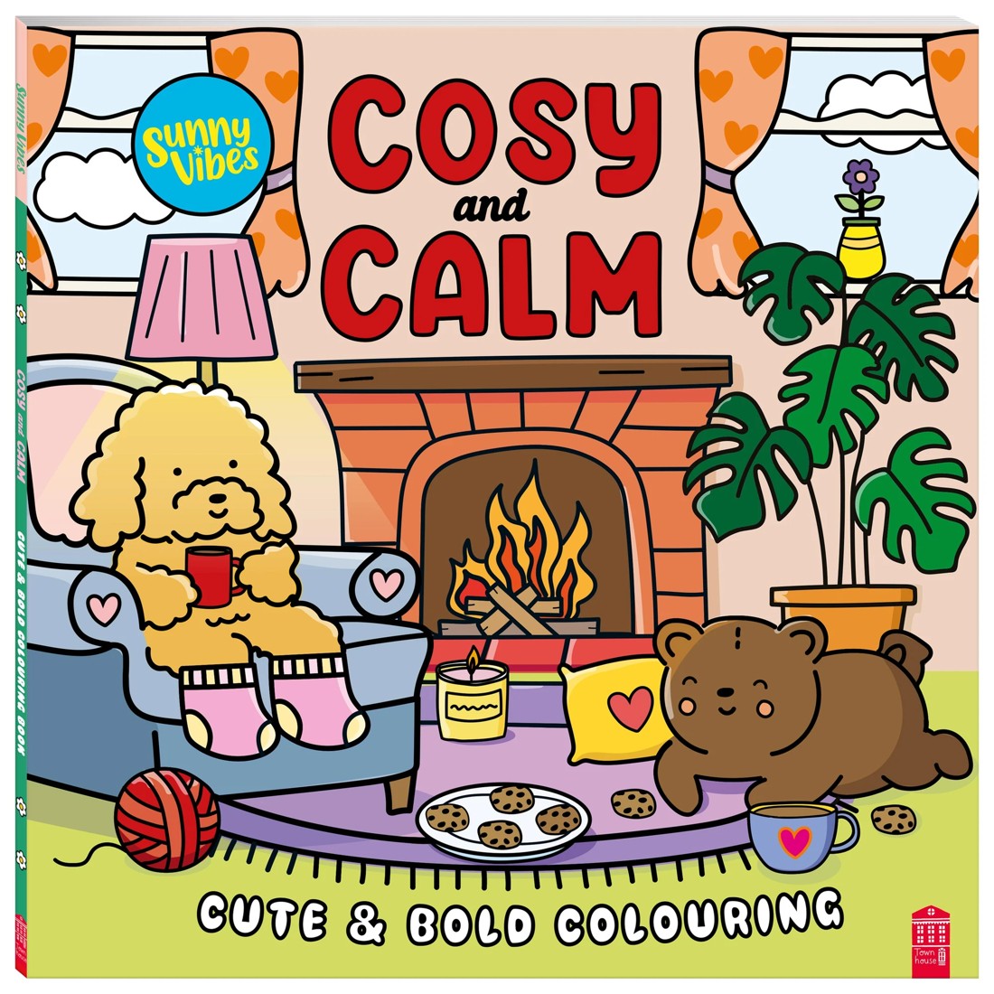 1 Sunny Vibes Cosy and Calm Cute & Bold Colouring Book, 1 of 5