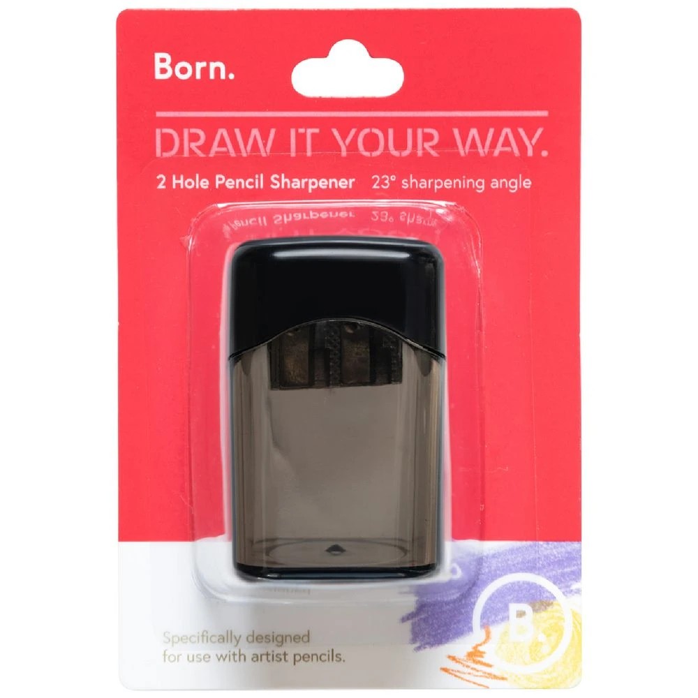 1 Born 2 Hole Art Sharpener Black, 1 of 4