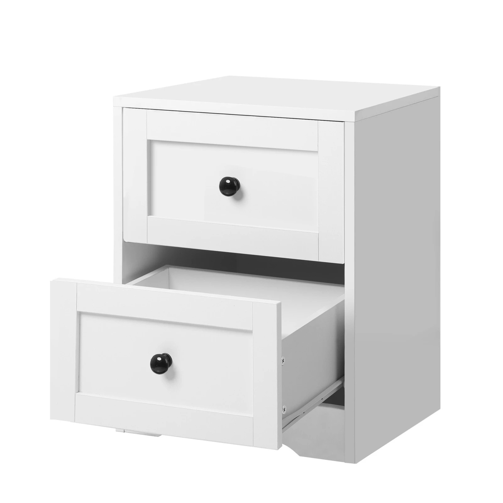 5 Alfordson 2x Bedside Table Hamptons Nightstand Storage Side End Cabinet - White, 5 of 9