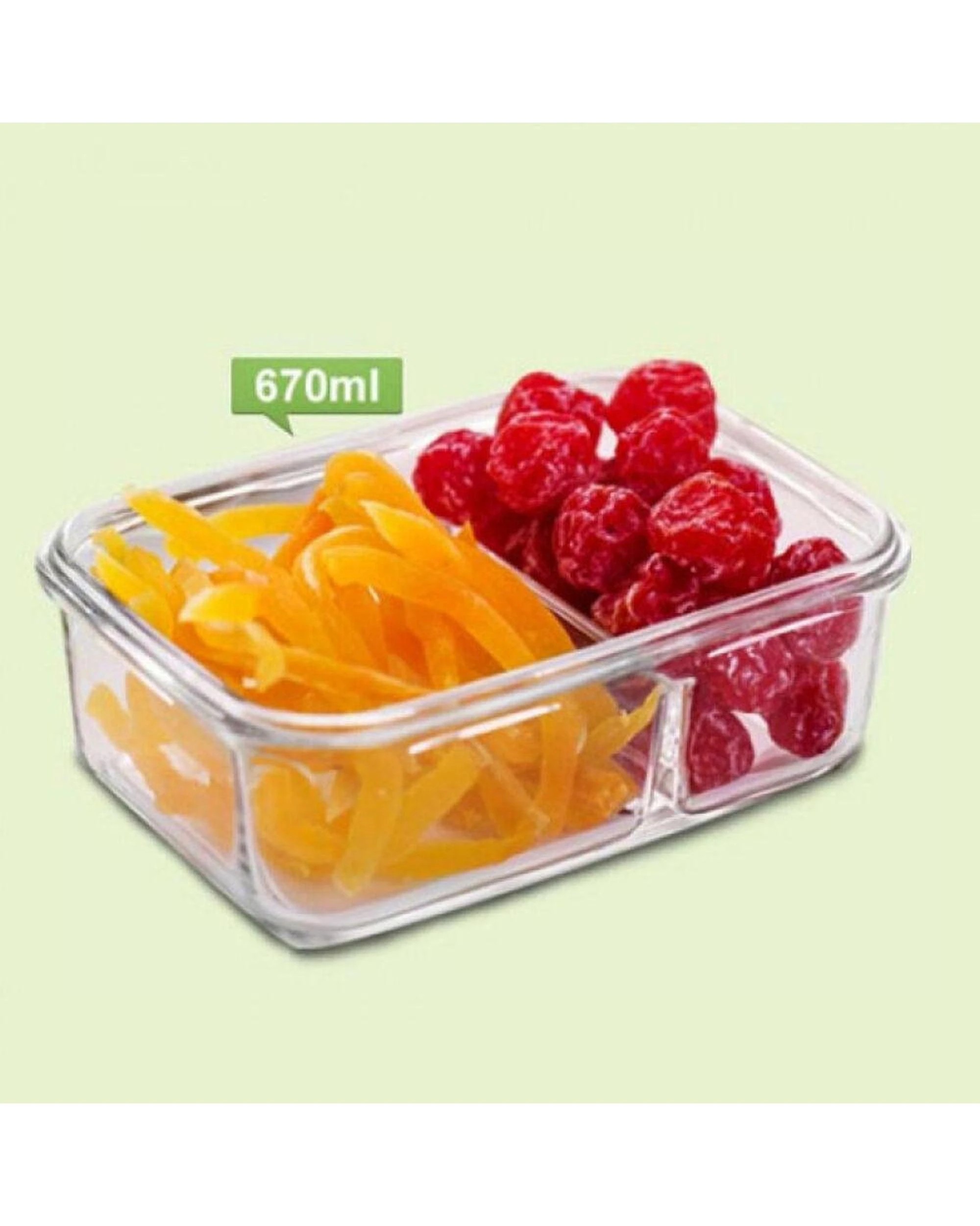 3 Glasslock Duo Tempered Glass Rectangular 670ml Container w Lid  Set of 2, 3 of 3