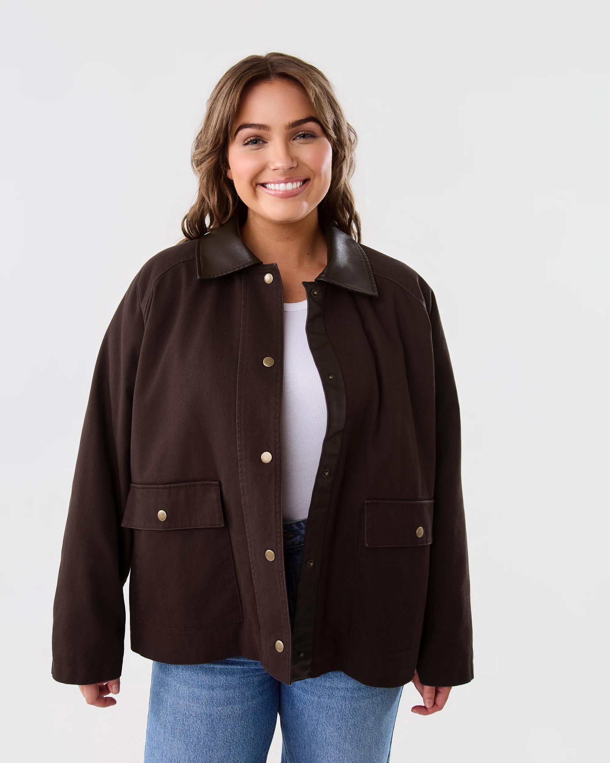 1 Barn Jacket Choc Plum, 1 of 8