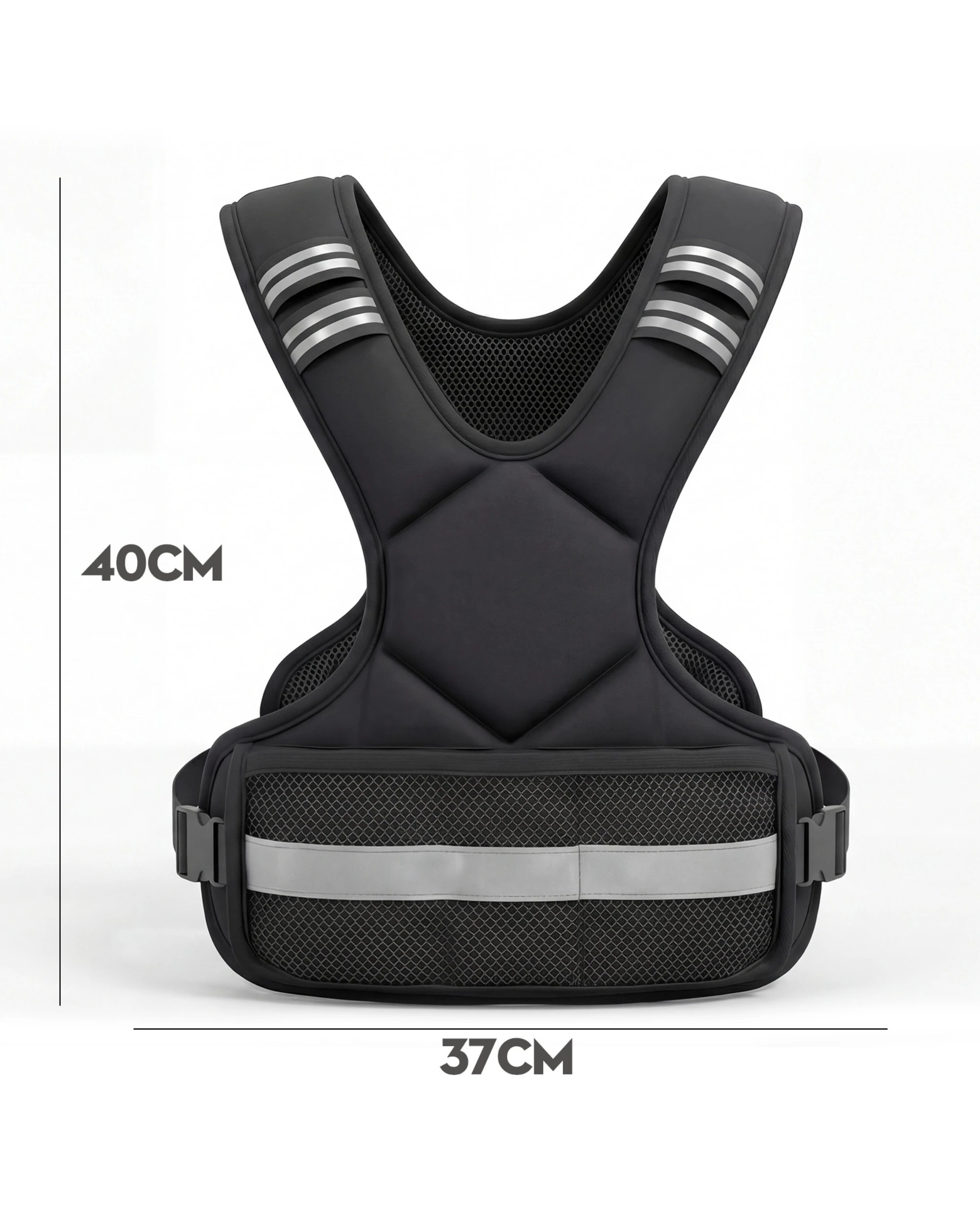8 Advwin X Shape 5kg Weighted Vest - Black, 8 of 9