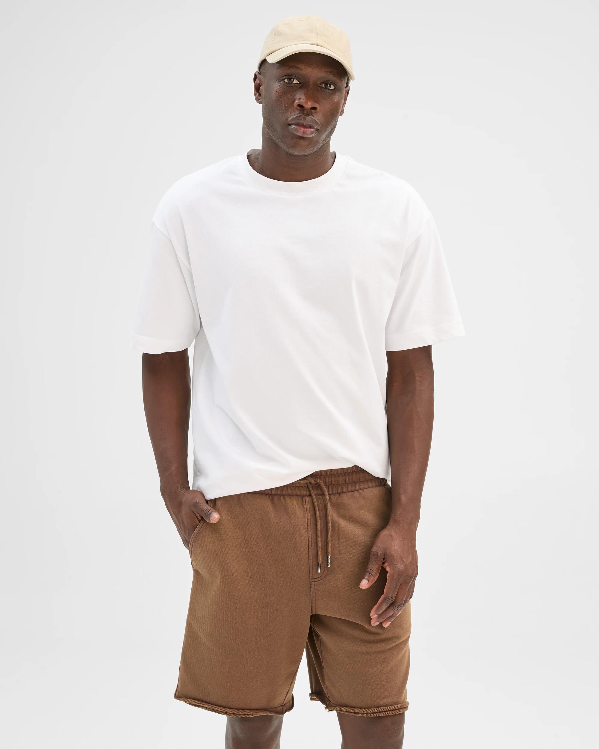 5 Commons Australian Cotton Rib Stripe Fleece Shorts BROWN, 5 of 7
