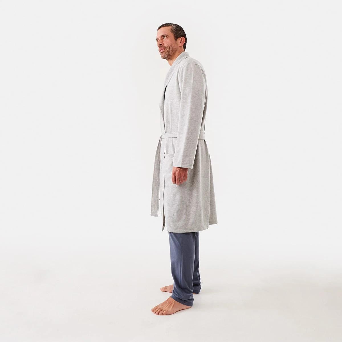 3 Lightweight Dressing Gown Grey Marle, 3 of 8