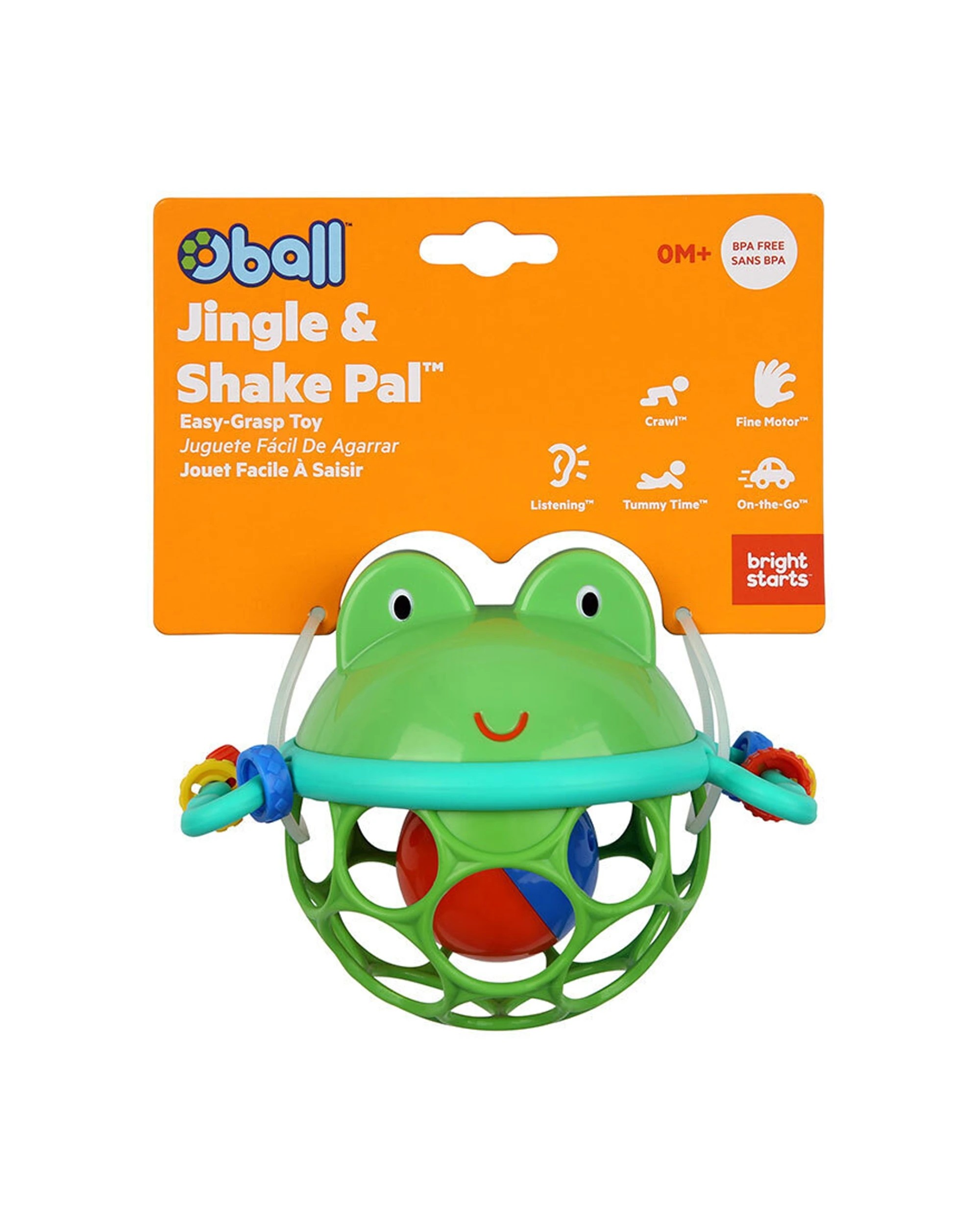3 Bright Starts Oball Jingle And Shake Pal Frog 2 Pack Baby Rattle 0m Plus - Multi, 3 of 7