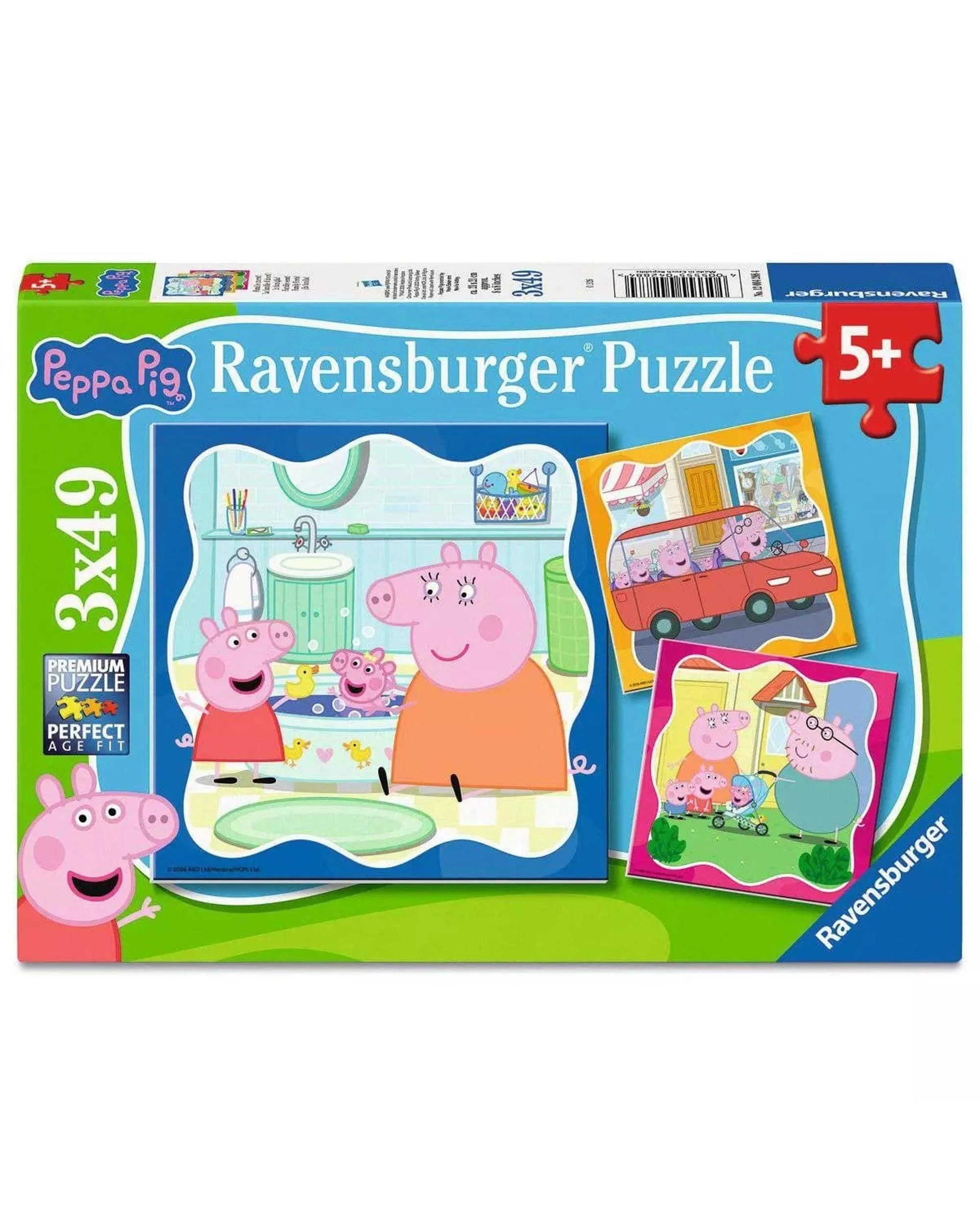 1 Ravensburger Peppa Pig Family Firsts 3 x 49 Piece Jigsaw Puzzle 3 Pack, 1 of 6