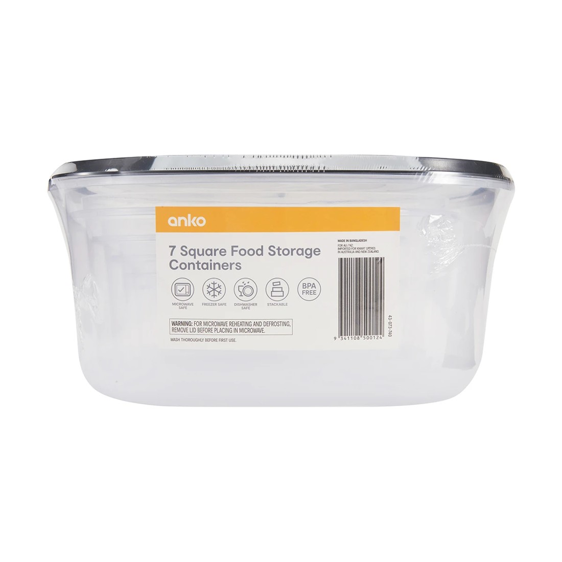 7 7 Piece Square Food Storage Containers, 7 of 7