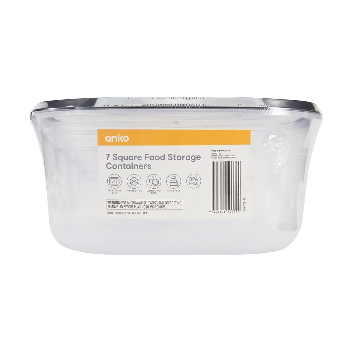 7 7 Piece Square Food Storage Containers, 7 of 7