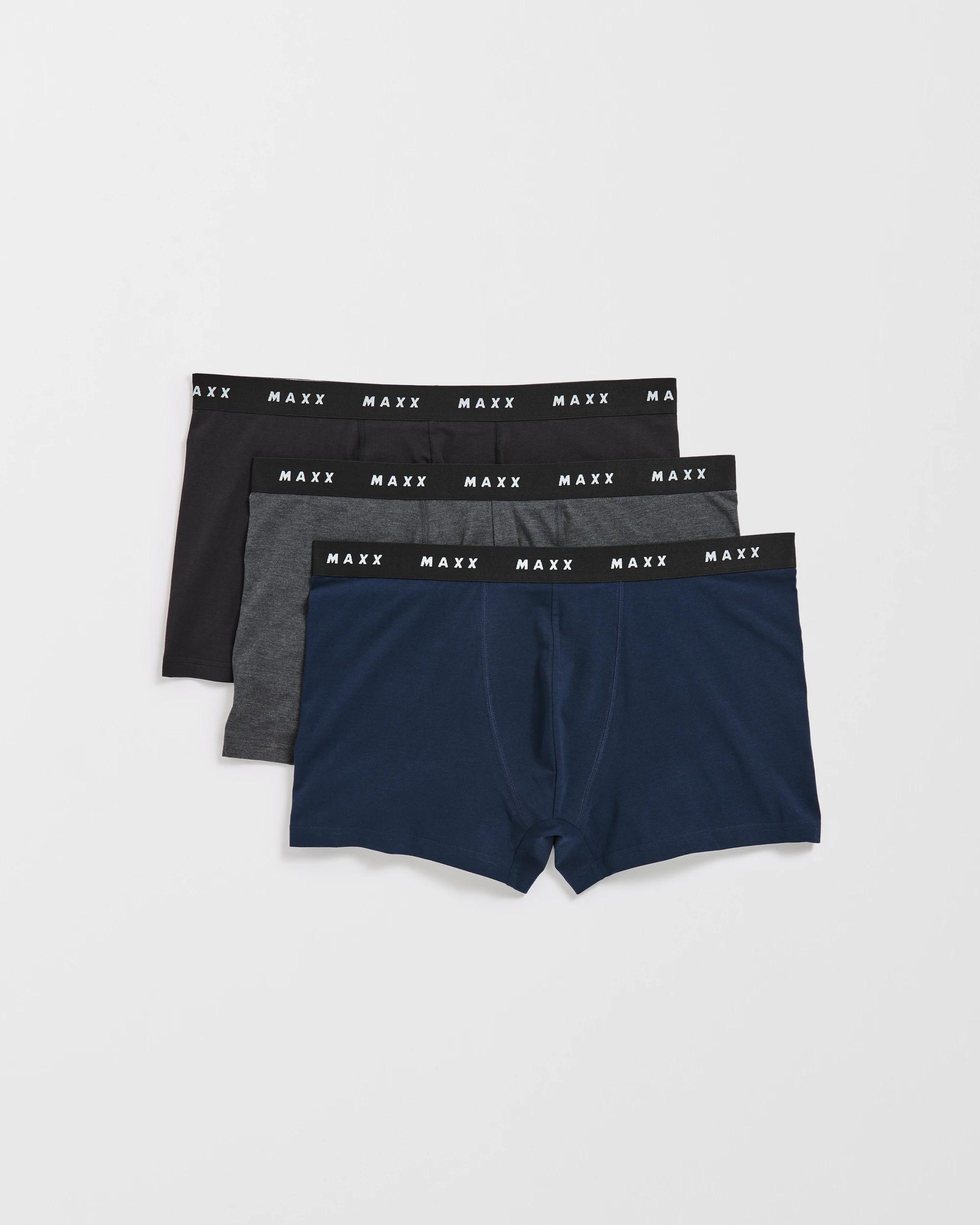 1 Maxx Plus Size Australian Cotton 3 Pack Trunks MULTI, 1 of 1