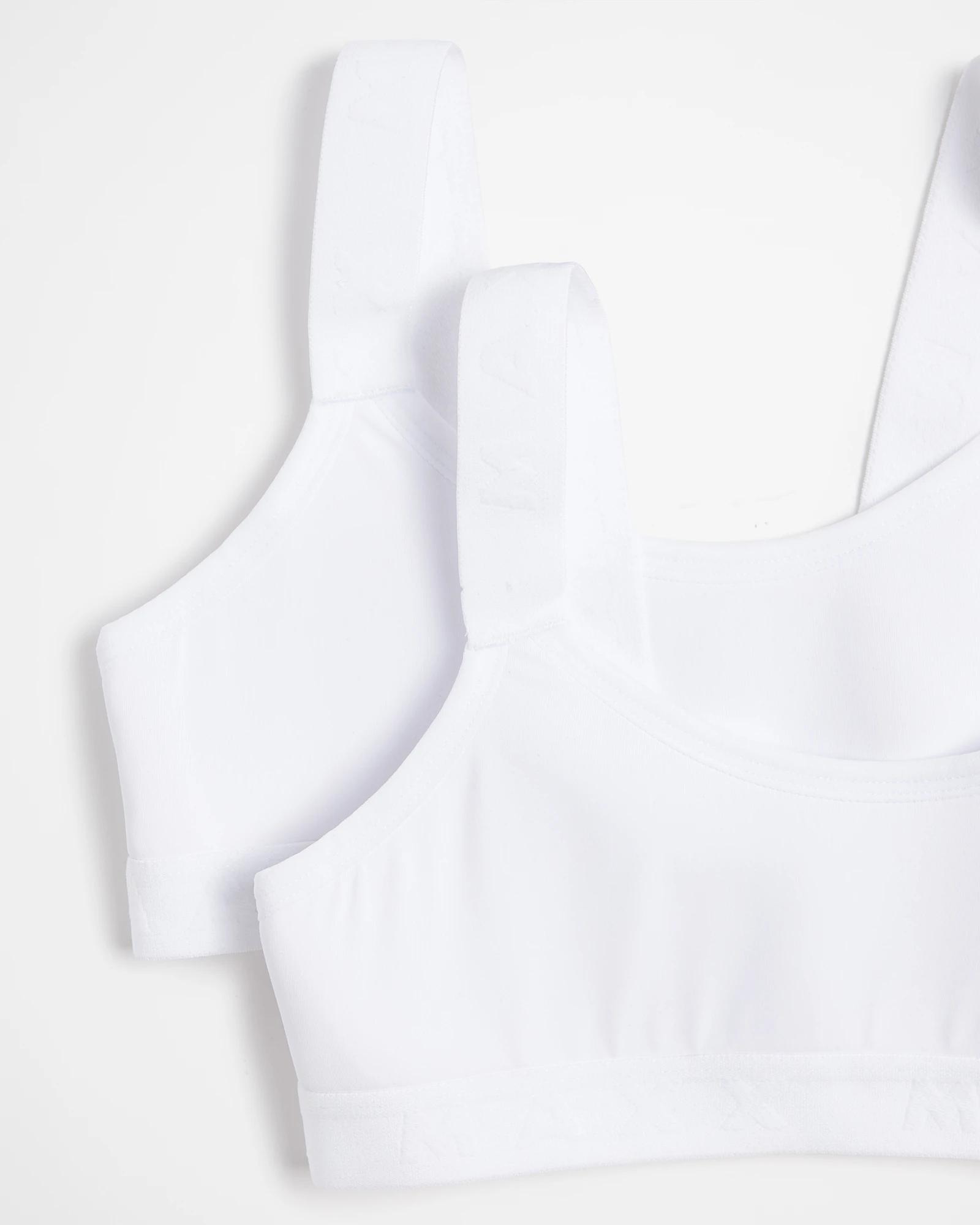 2 Girls Maxx 2 Pack Micro Performance Crop Tops WHITE, 2 of 2