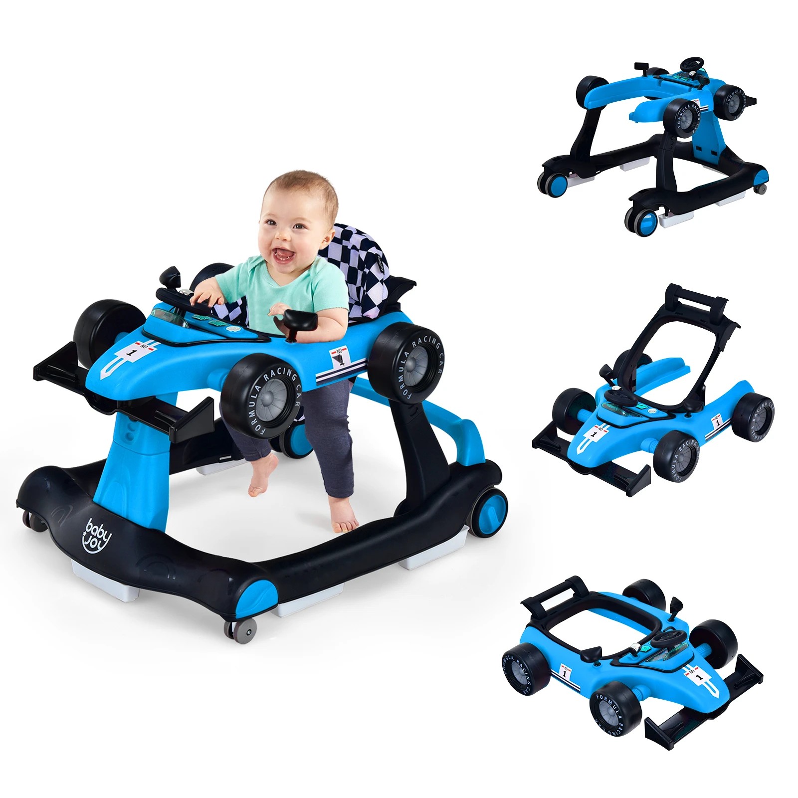 2 Costway 4-in-1 Folding Push Walker Ride on Toy, 2 of 2