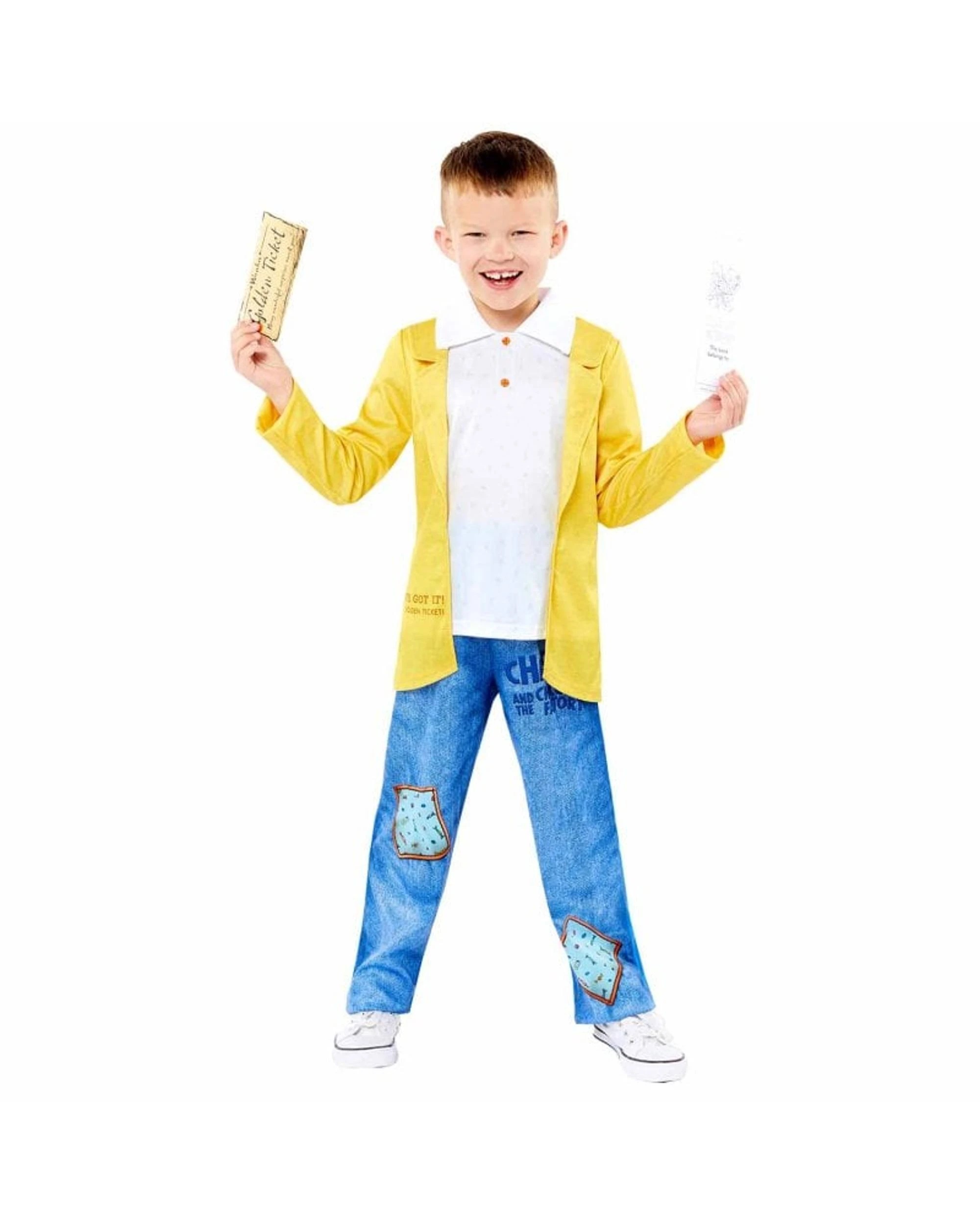 1 Roald Dahl Charlie and the Chocolate Factory Charlie Child Costume Size 6-8 Years, 1 of 3