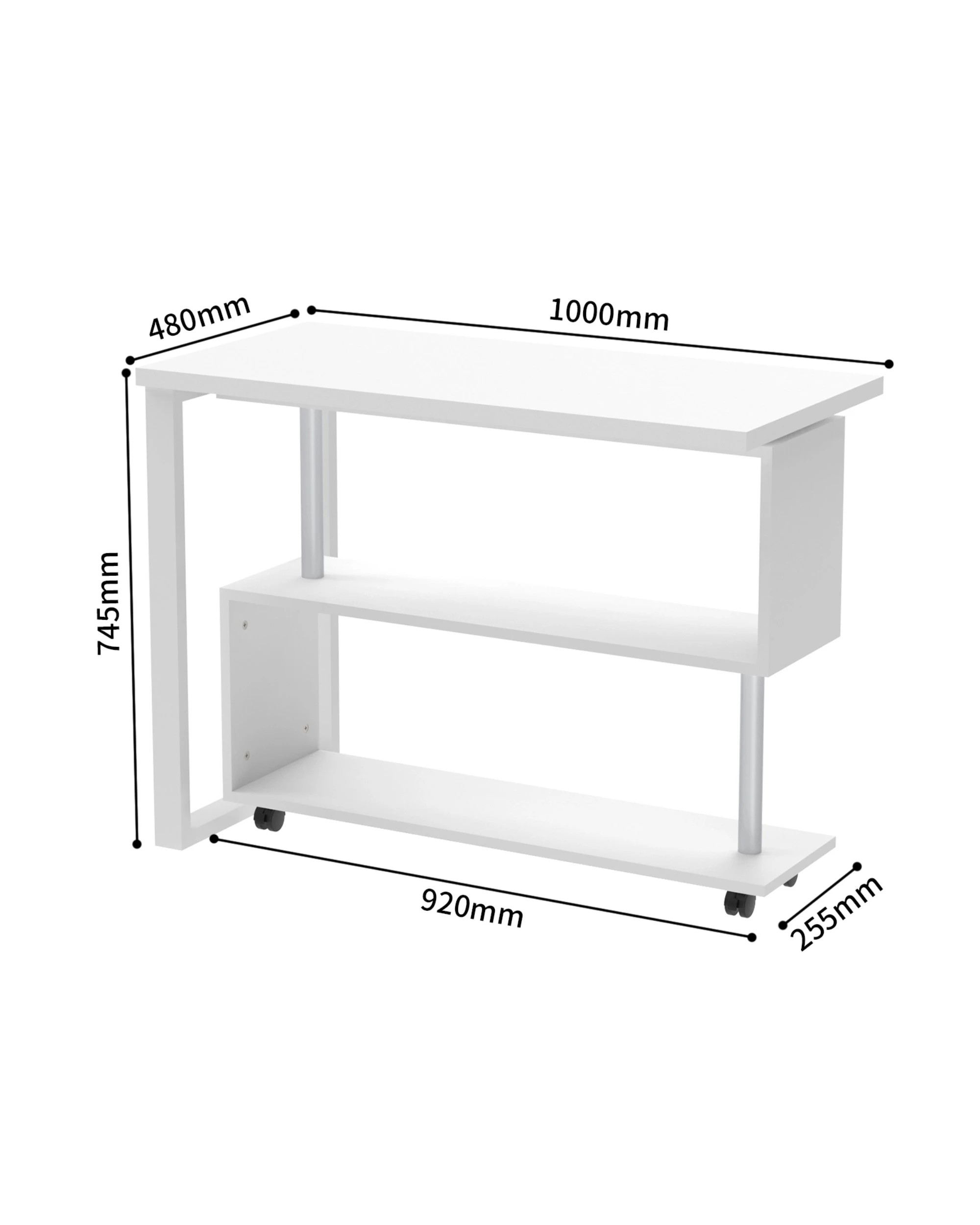 2 Advwin 360 Rotating L-shaped Computer Office Desk, 2 of 8