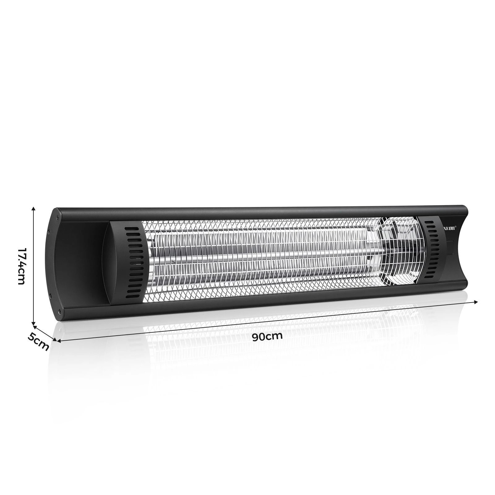 3 Maxkon 2000W IP55 Infrared Heater Carbon Fibre Wall Mount Patio Warmer, 3 of 8